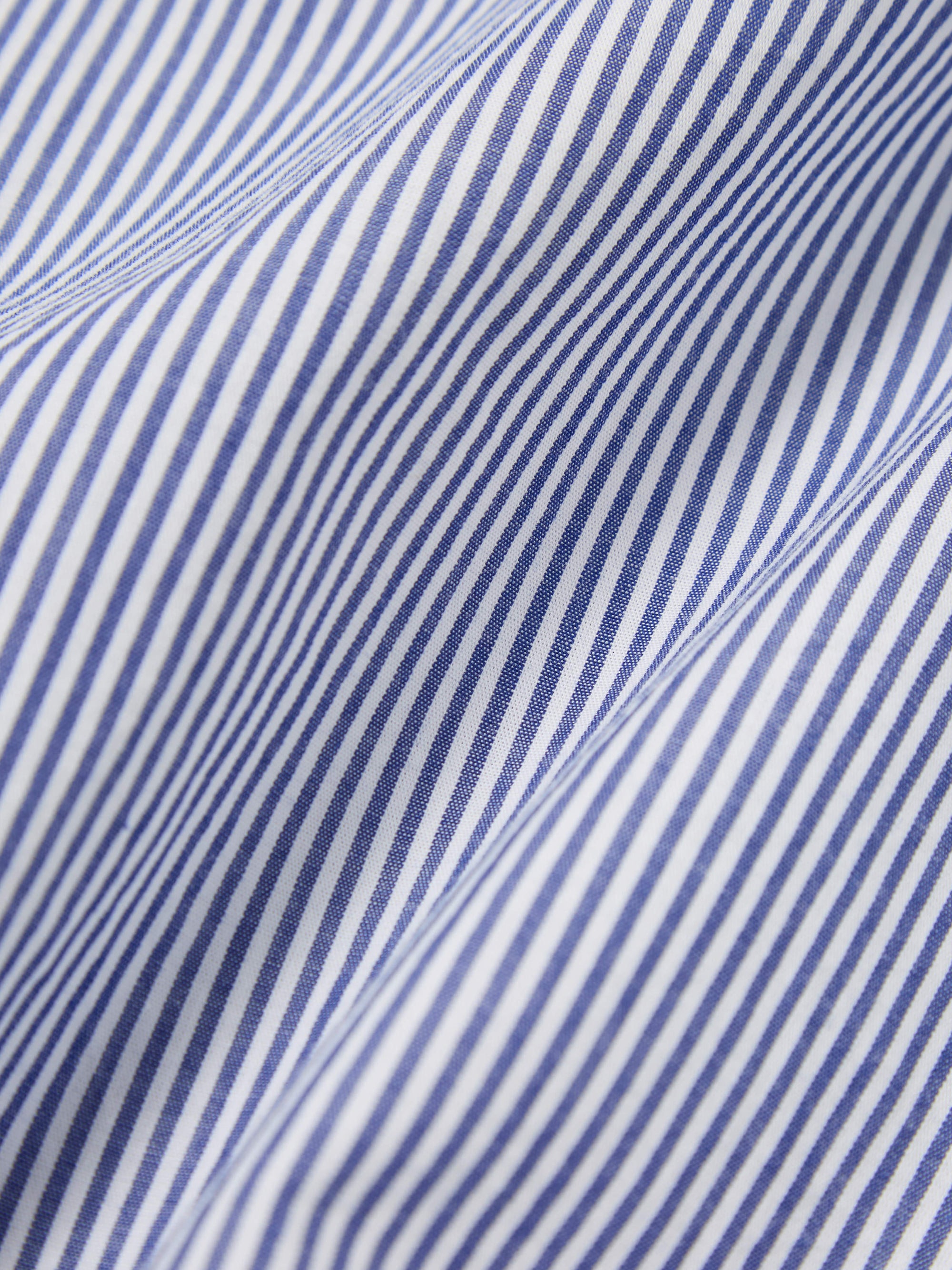 Blue Embroidered Classic Stripe Road Shirt