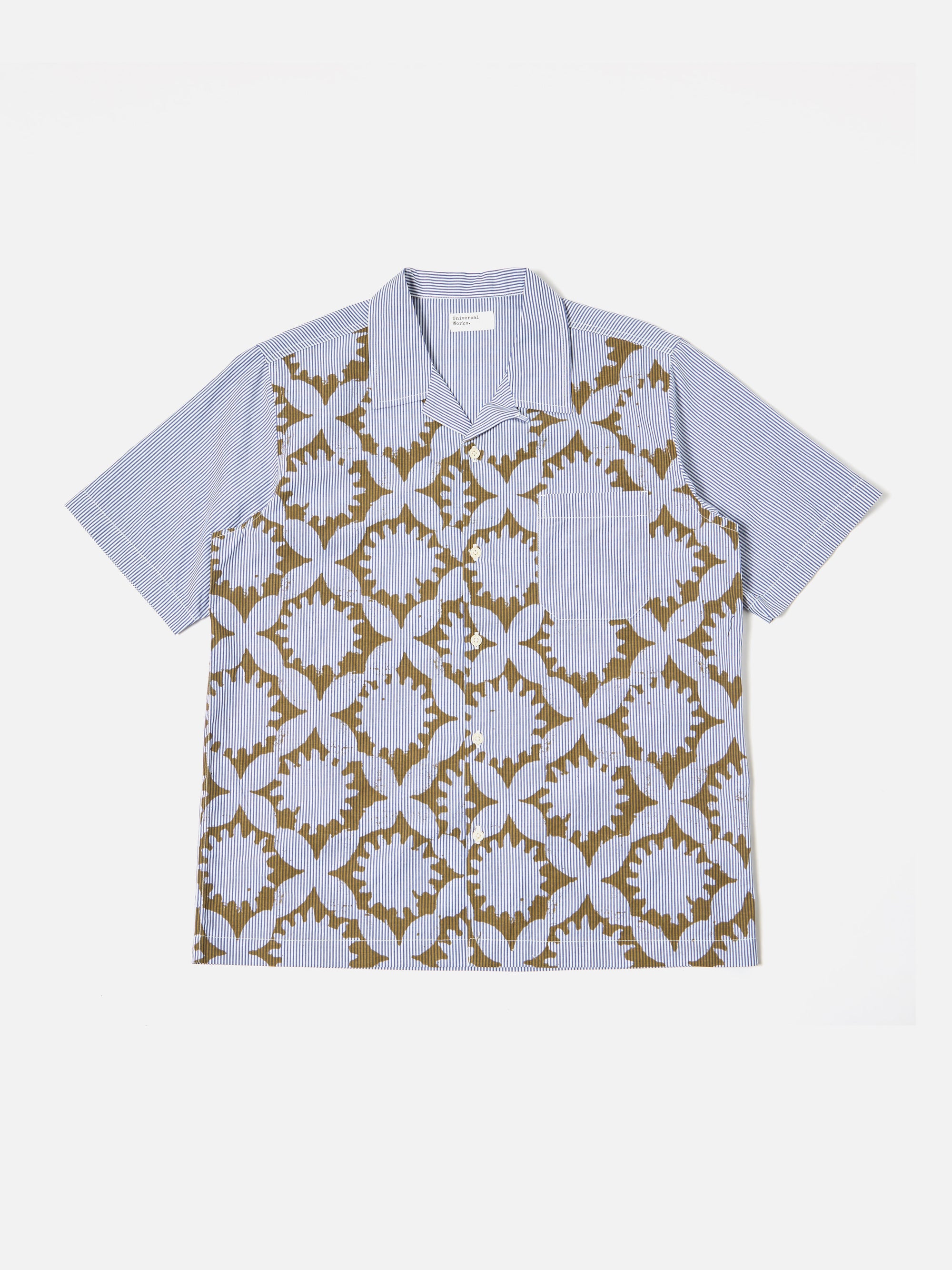 Sun Print Stripe Gold/Blue Road Shirt