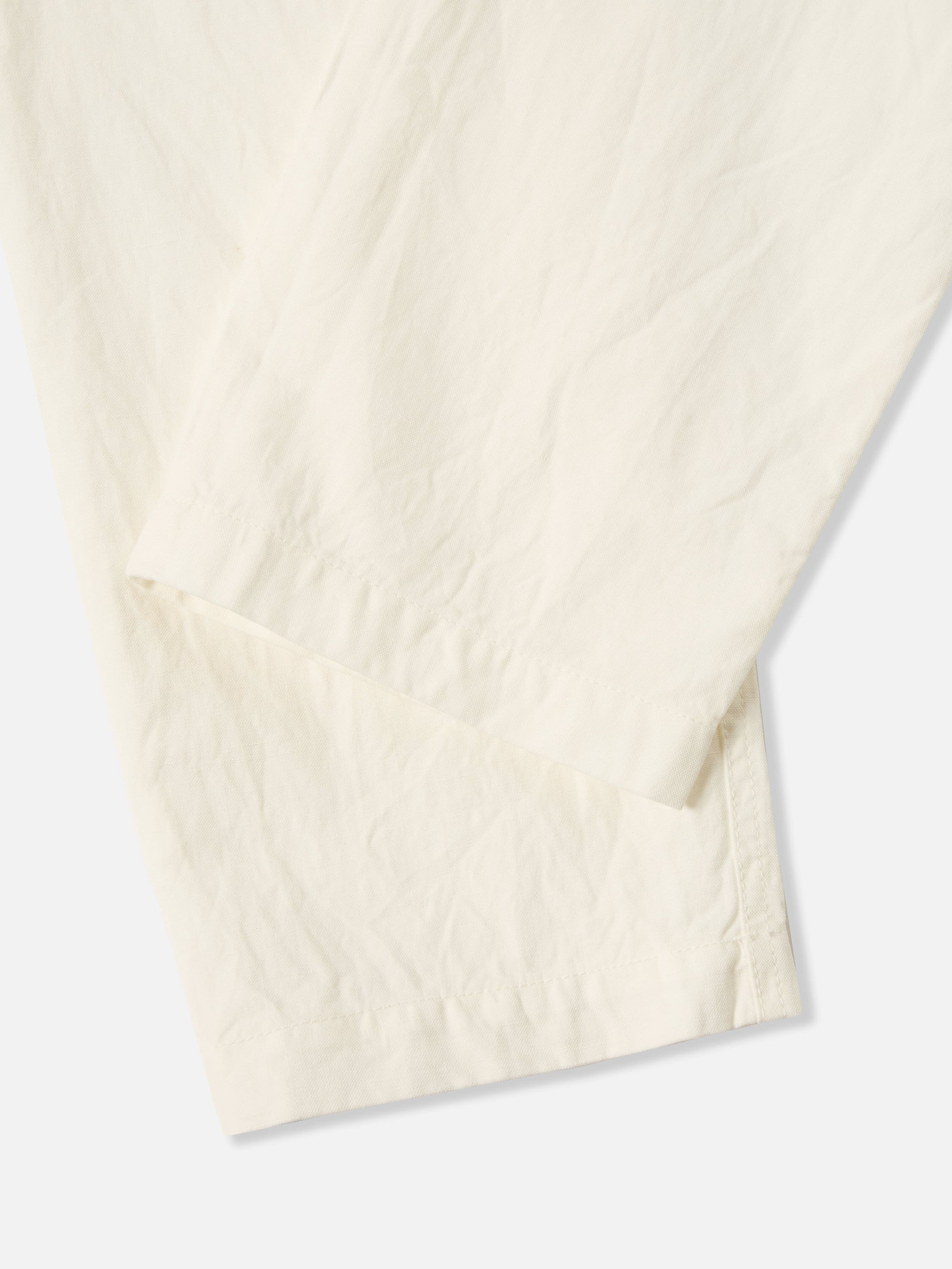 Ecru Slub Linen Weave Military Chino