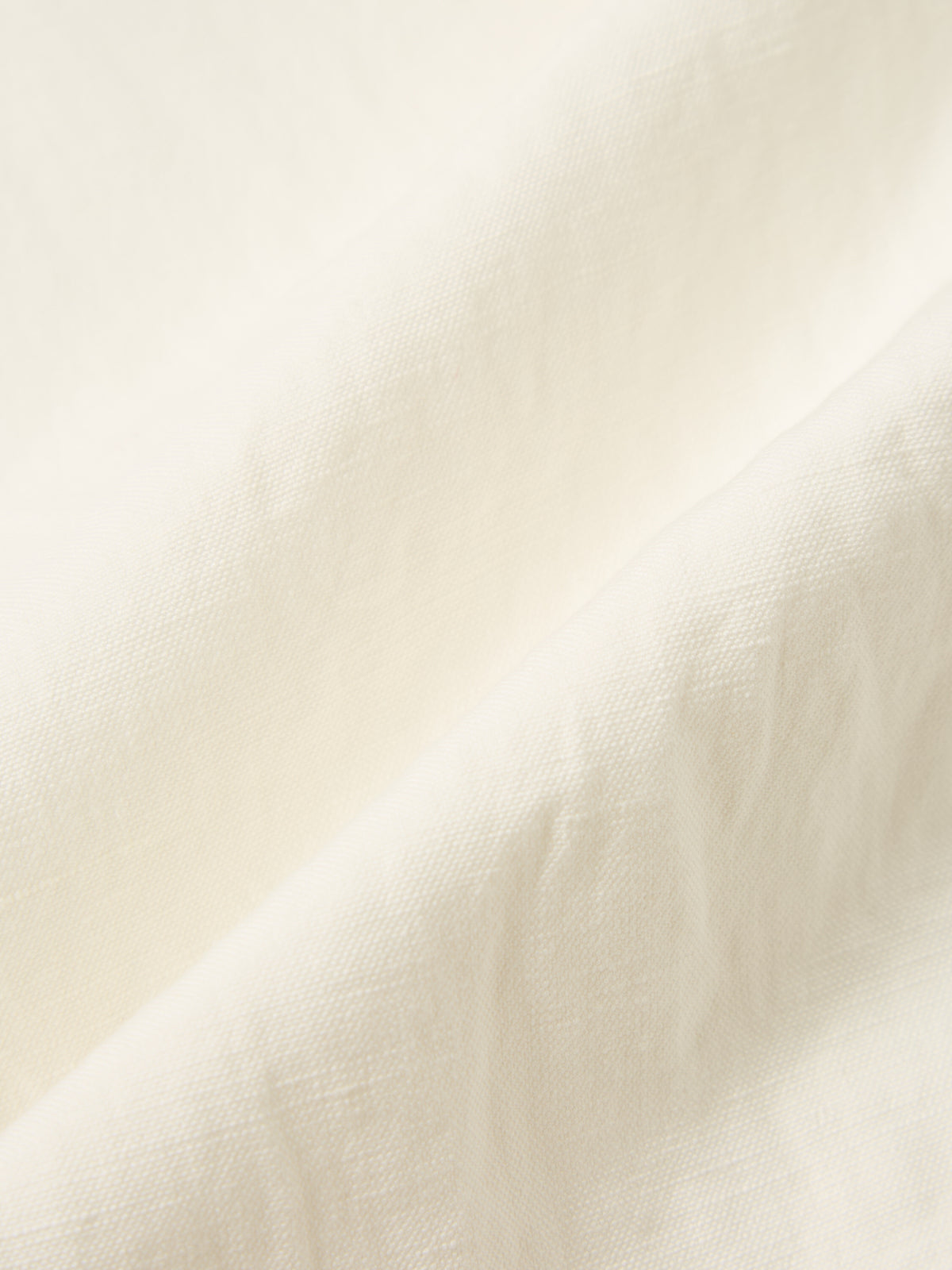 Ecru Slub Linen Weave Military Chino