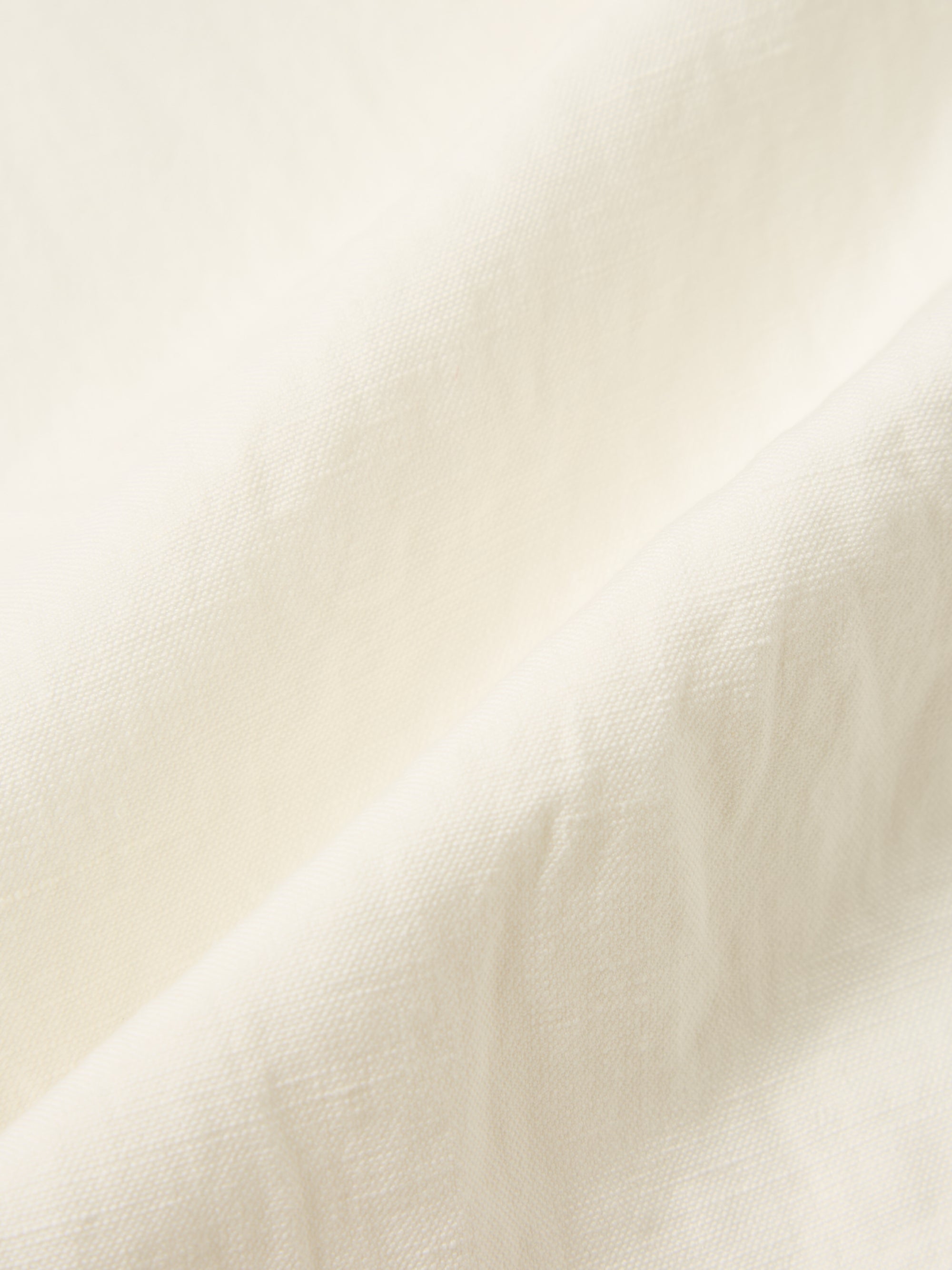 Ecru Slub Linen Weave Military Chino