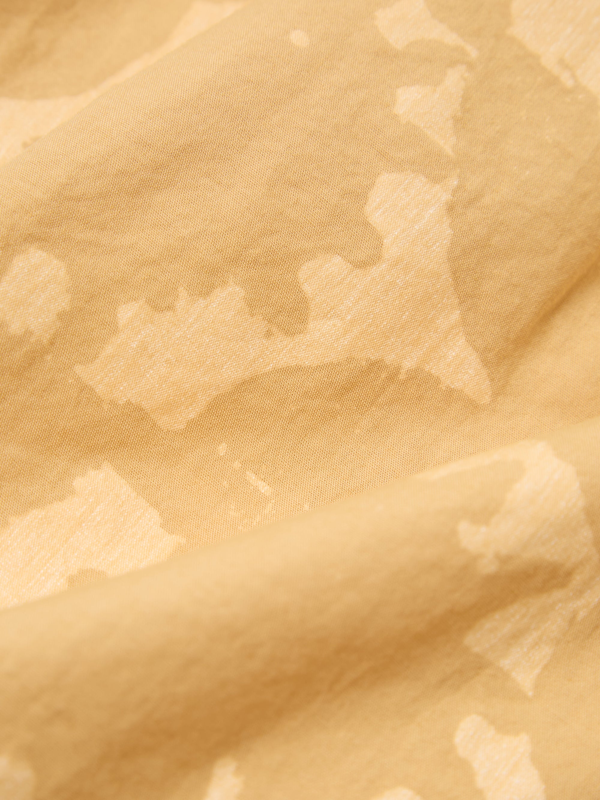 Sand Over Dyed Sun Print Pleated Track Short