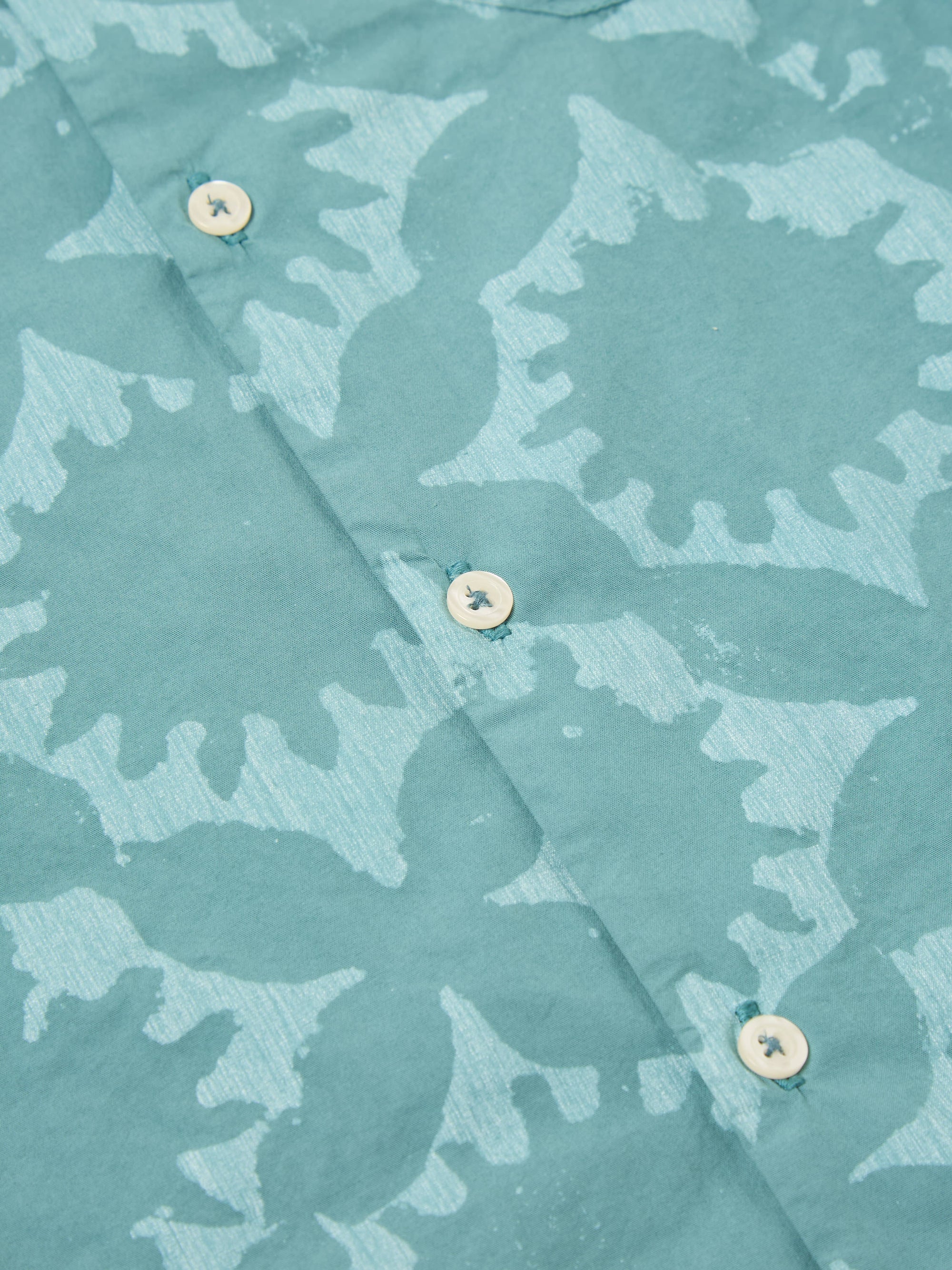 Sea Blue Sun Print Road Shirt