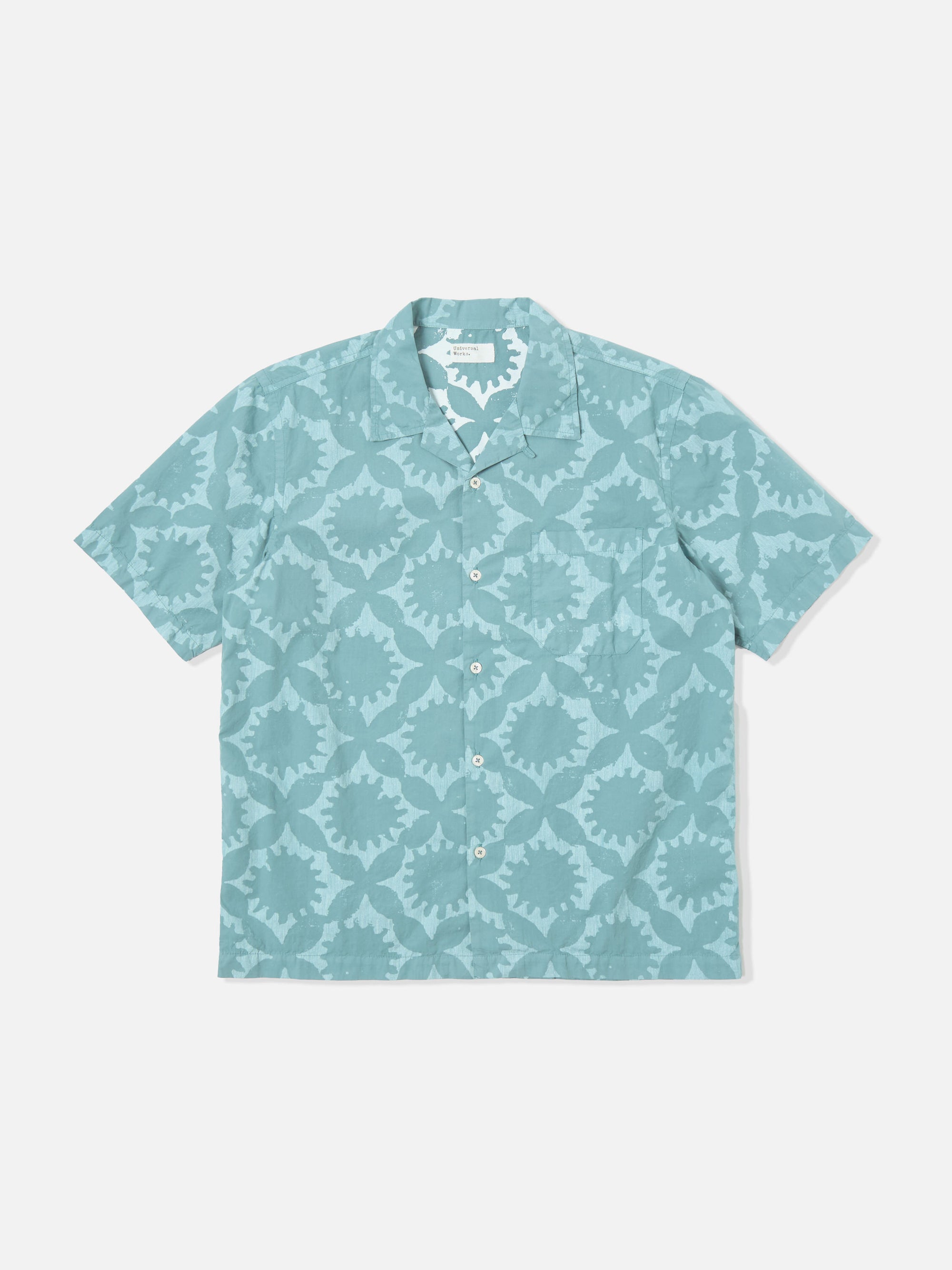 Sea Blue Sun Print Road Shirt