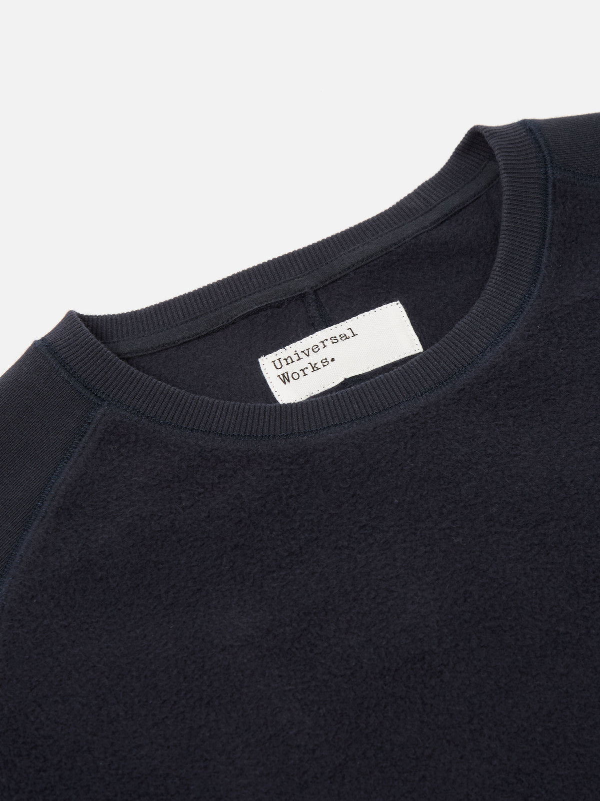 Navy Hotel Deluxe' Embroidered Brush Back Crew Sweat