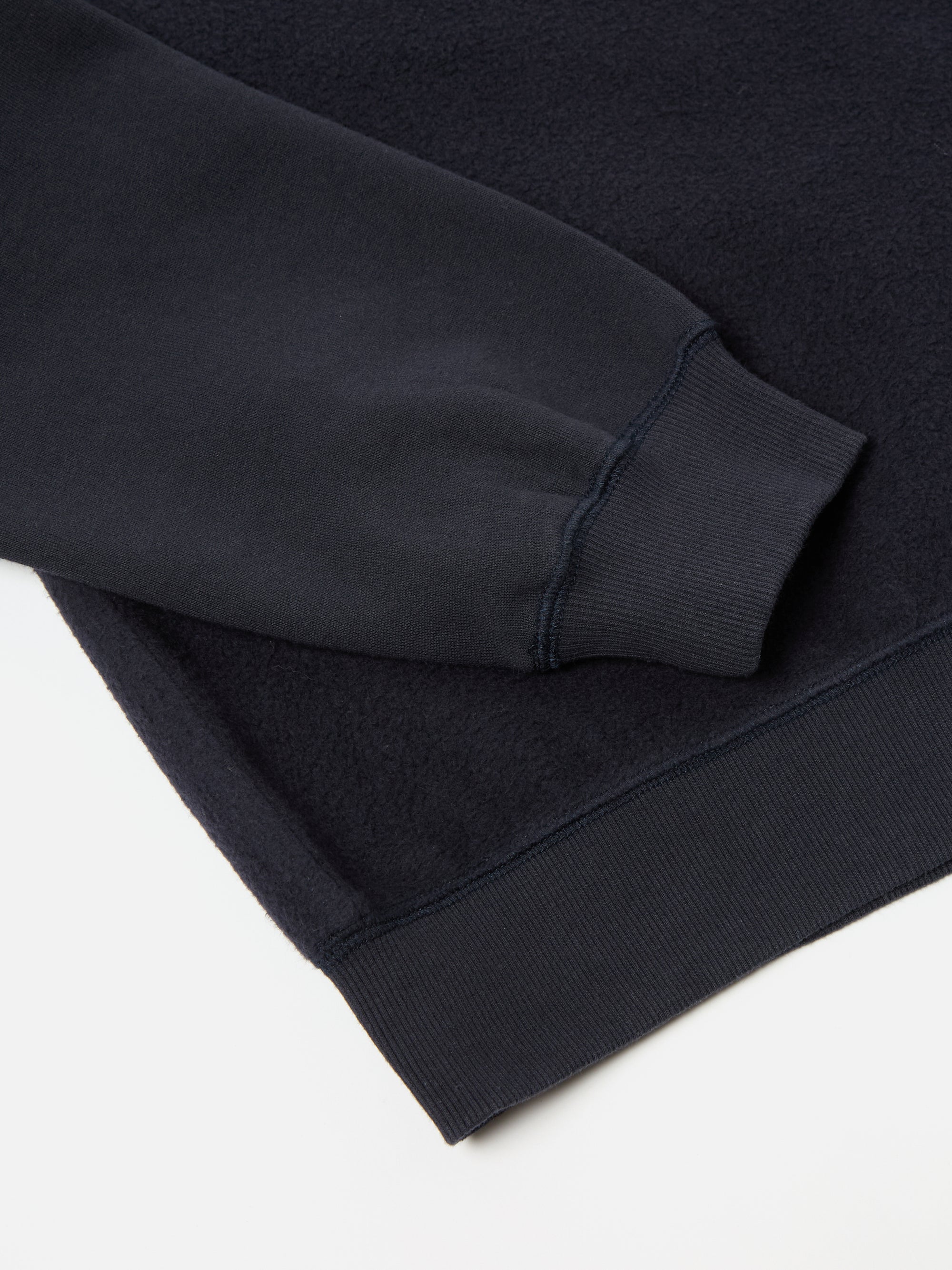 Navy Hotel Deluxe' Embroidered Brush Back Crew Sweat