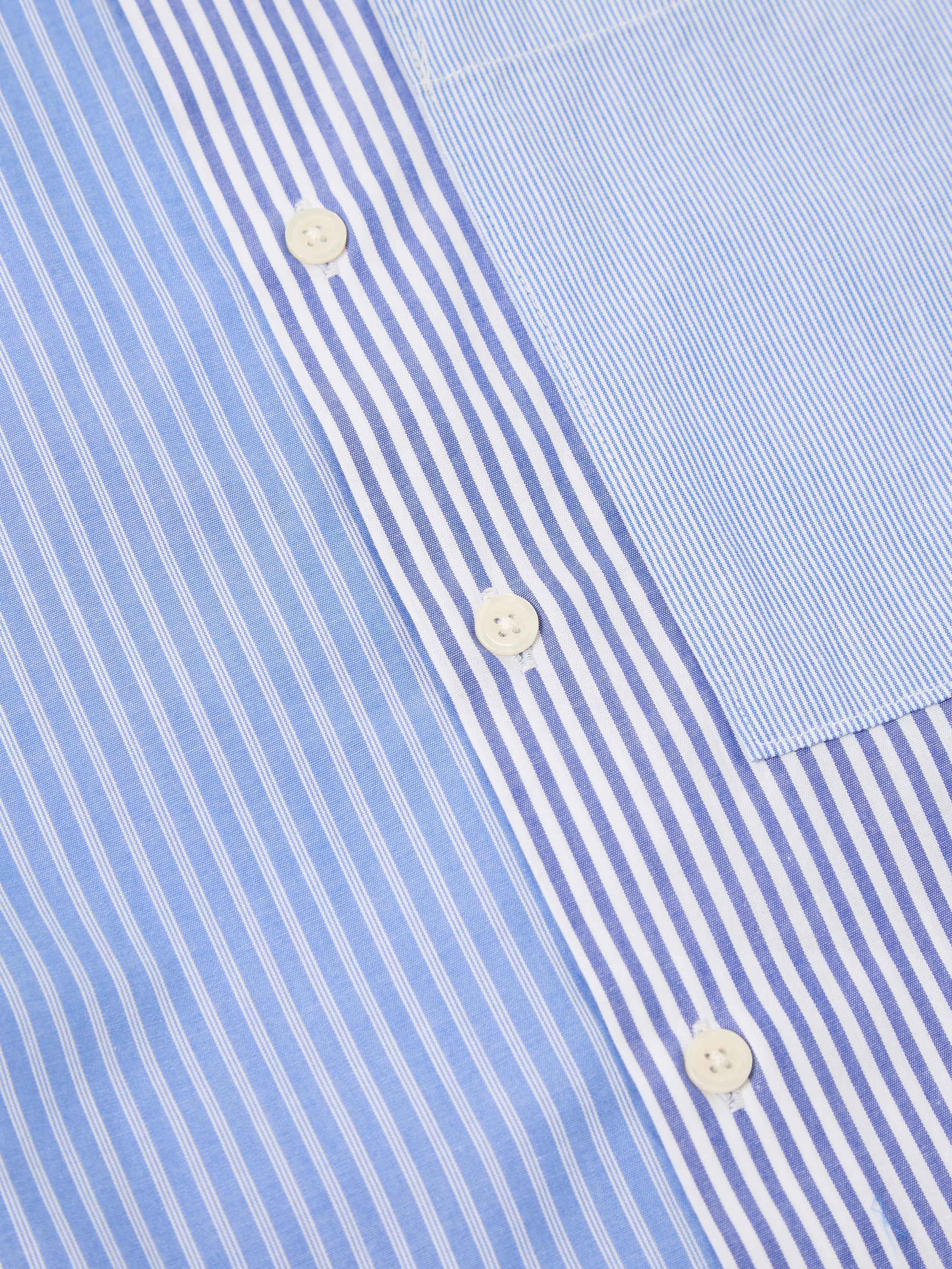 Blue/White Classic Principe Mix Square Pocket Shirt