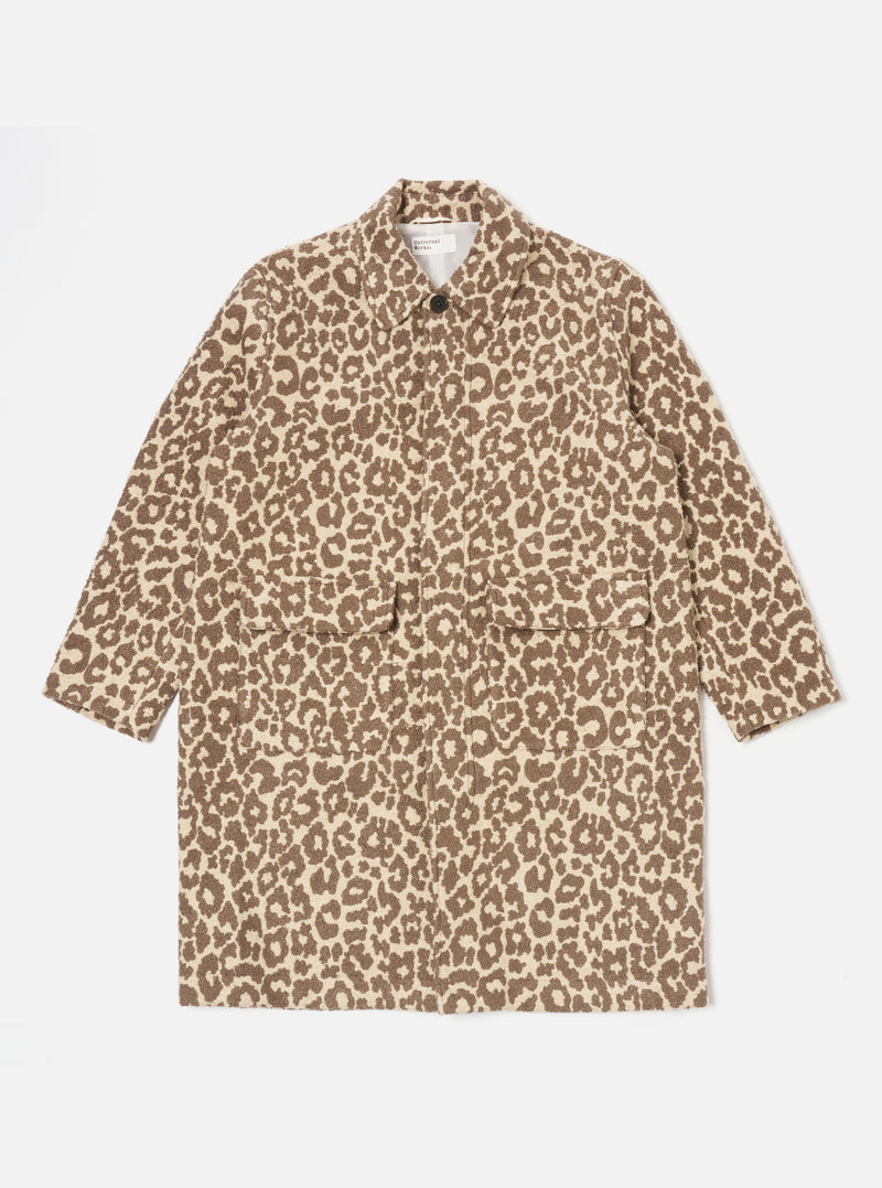 Natural Crazy Leopard Account Coat