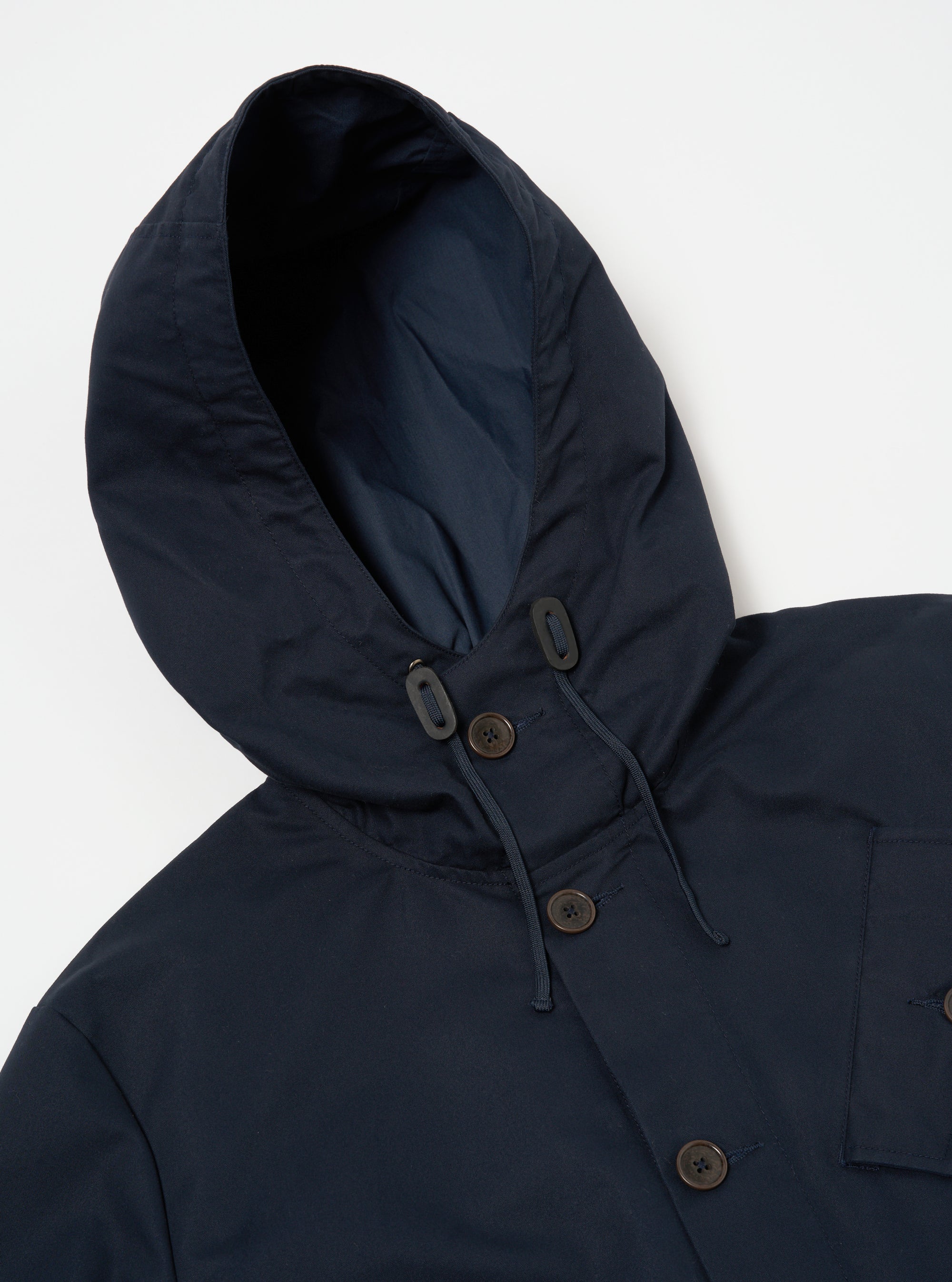 Navy Brushed Polytech Boston Parka