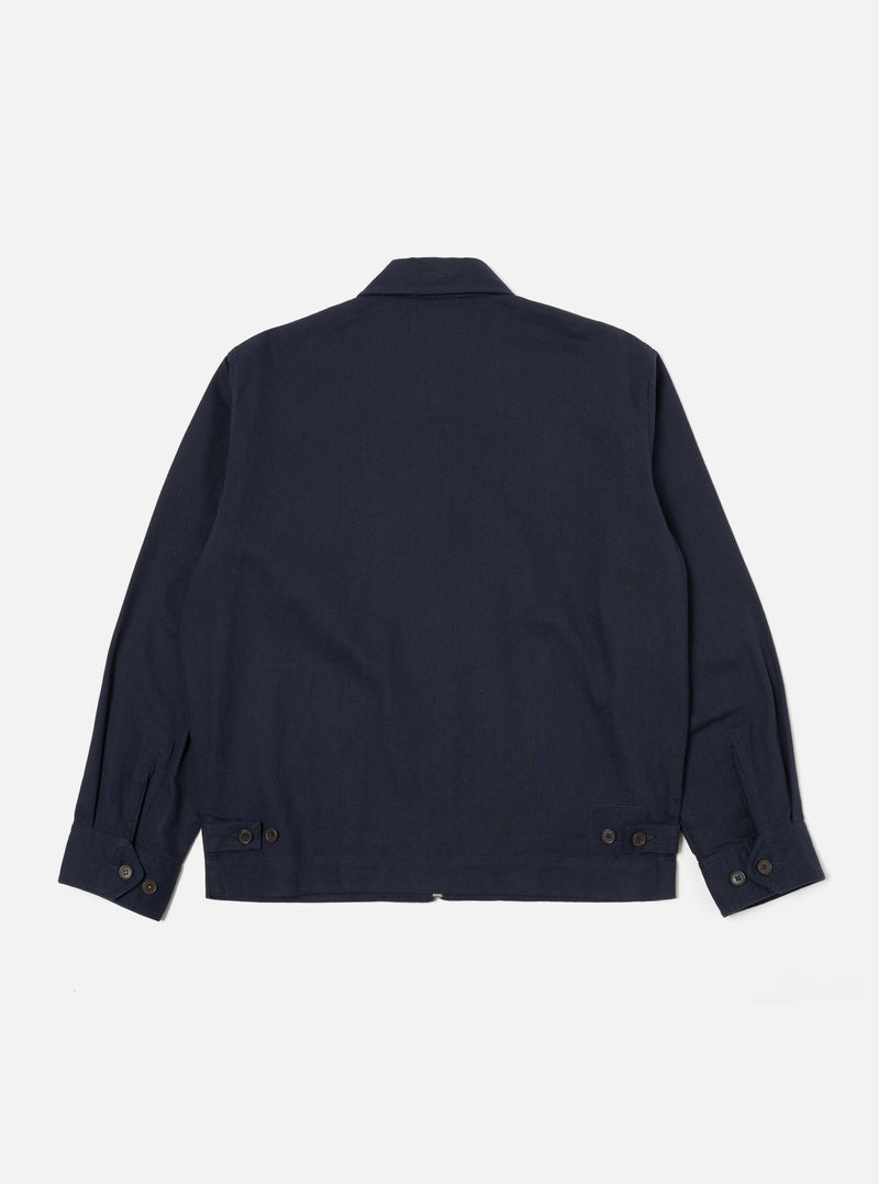 Navy Embroidered Works Twill Windcheater