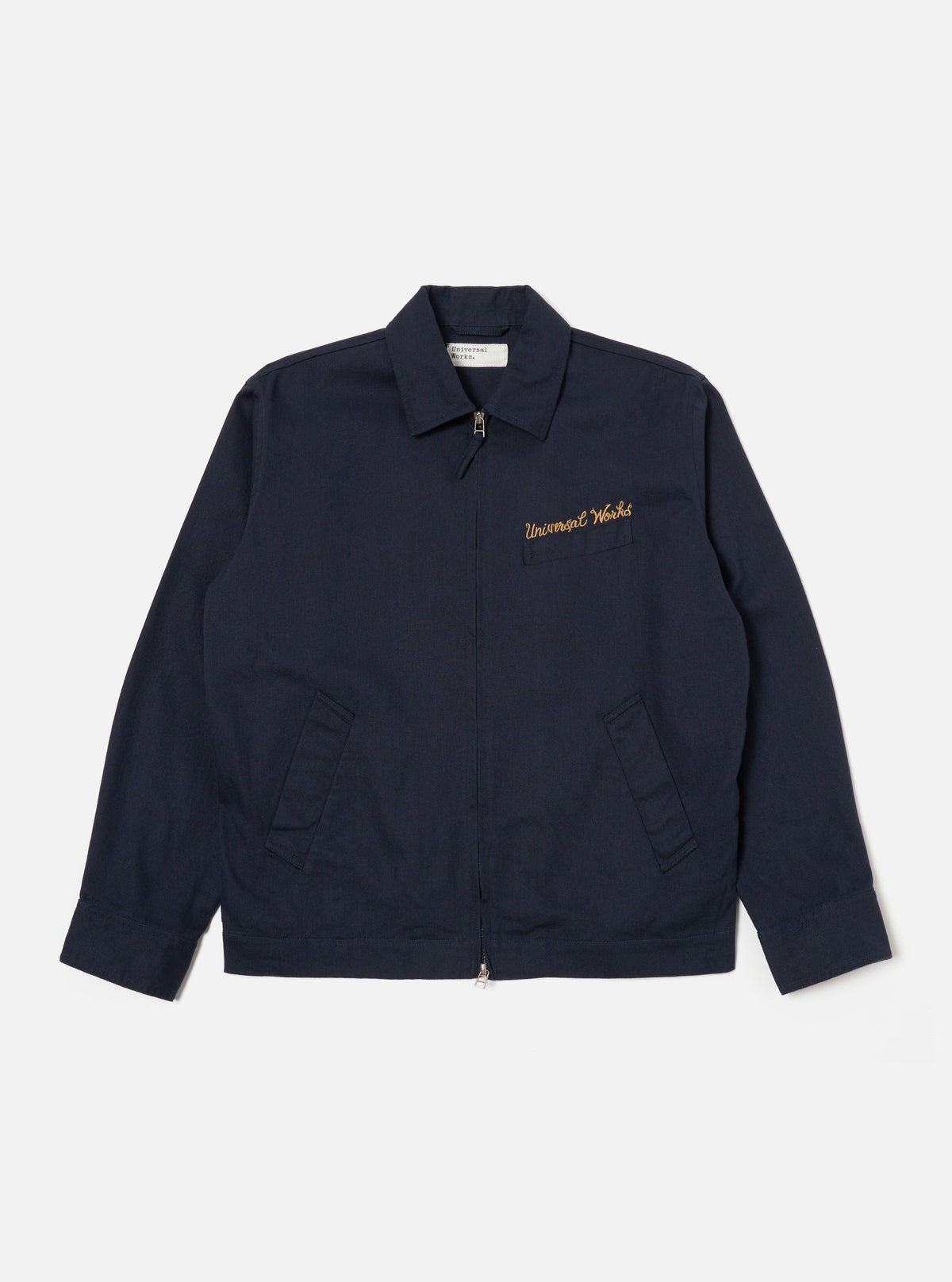Navy Embroidered Works Twill Windcheater