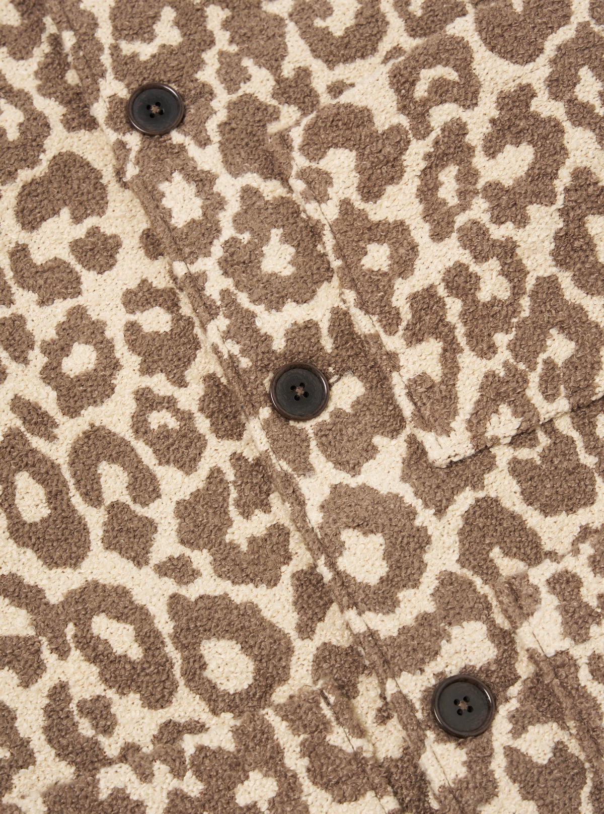 Natural Crazy Leopard Simple Bakers Jacket
