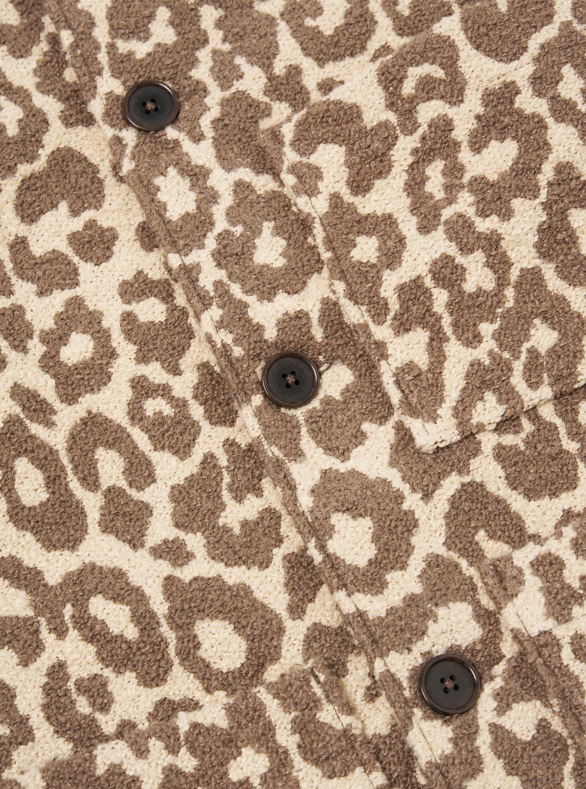 Natural Crazy Leopard Simple Bakers Jacket