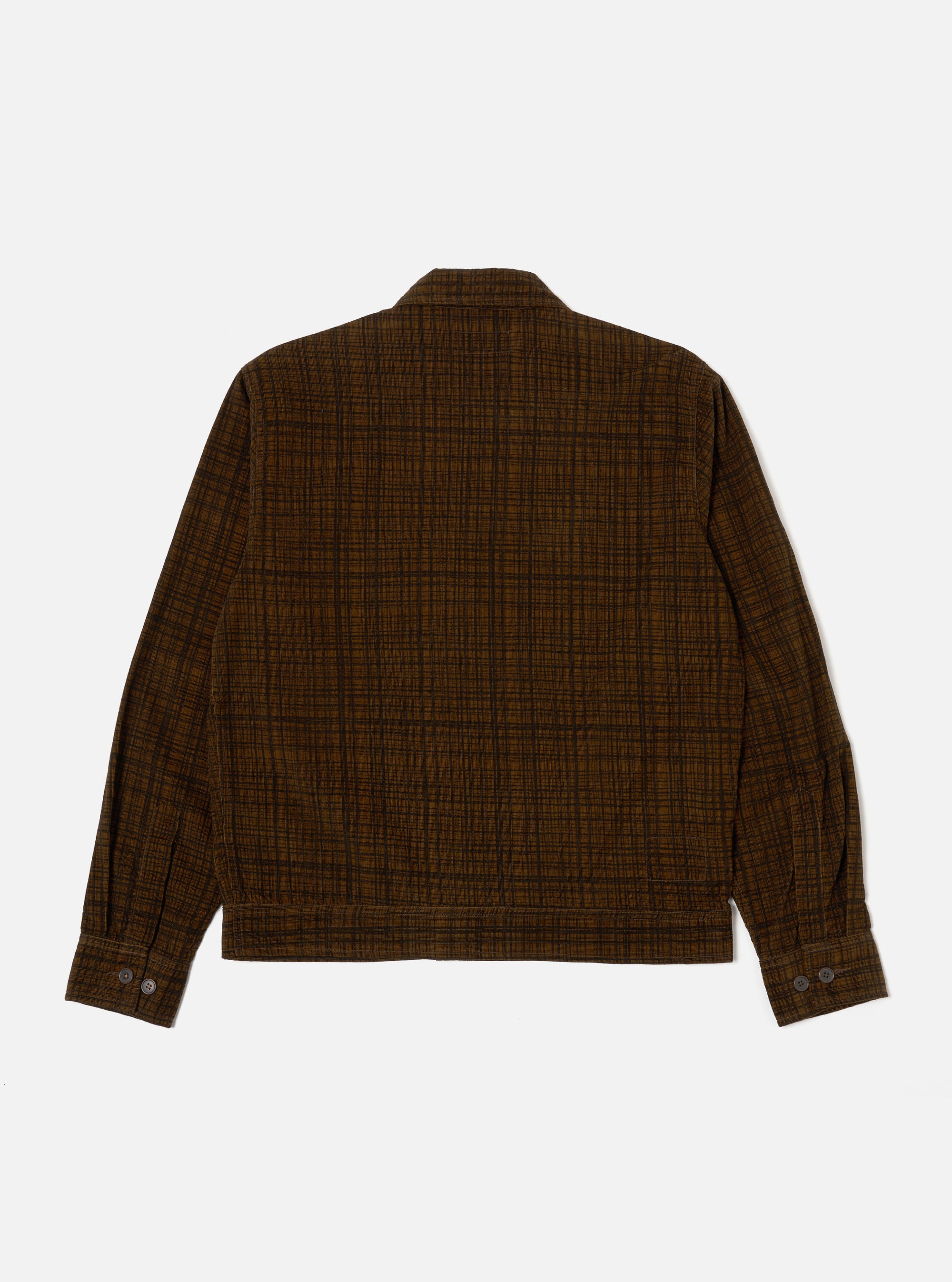 Brown Check Cord Seersucker Uniform Jacket
