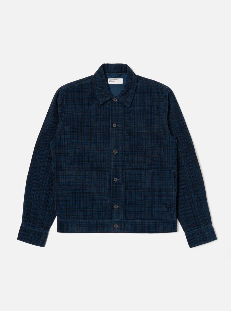 Navy Check Cord Seersucker Uniform Jacket
