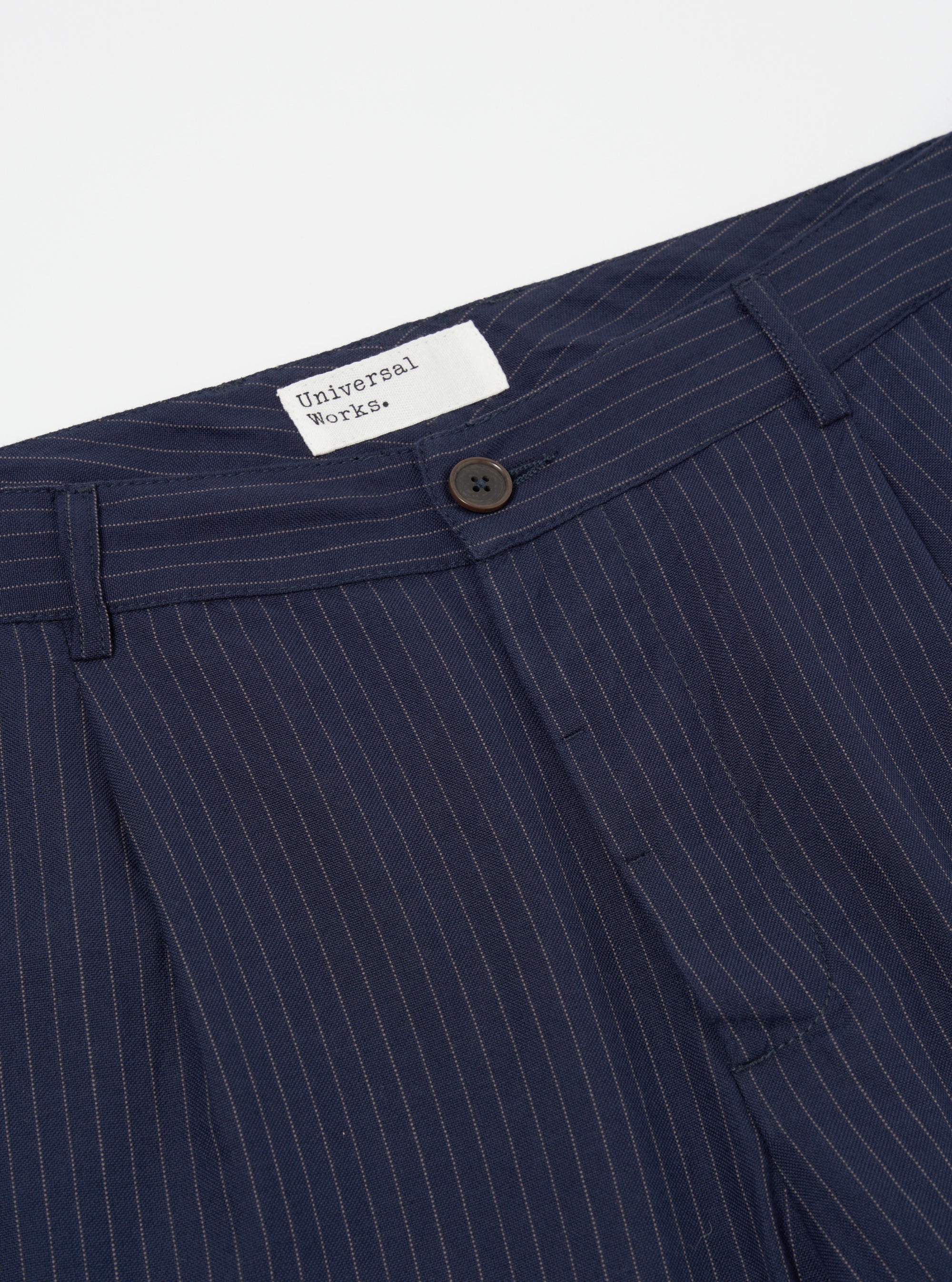 Navy Cotton Pinstripe Duke Pant