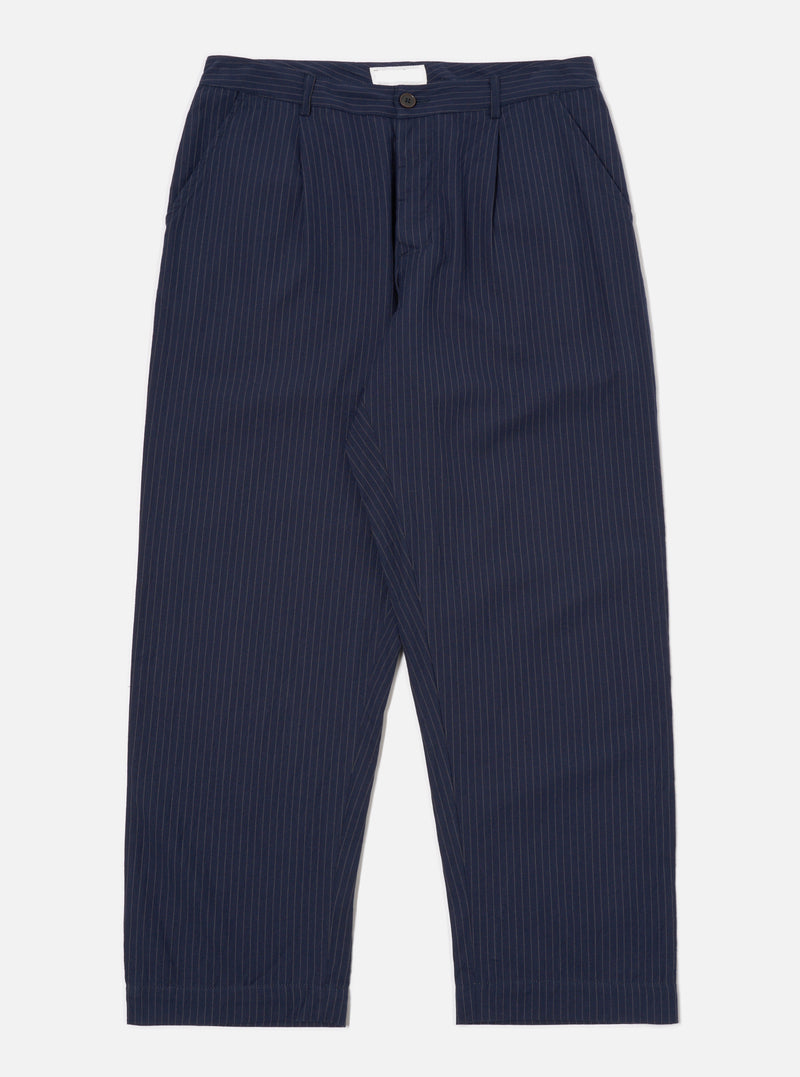 Navy Cotton Pinstripe Duke Pant
