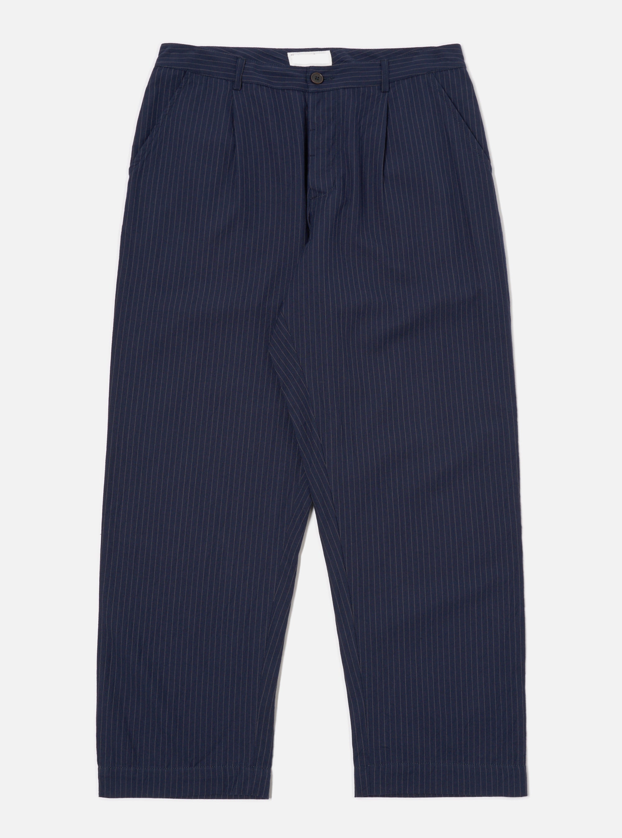 Navy Cotton Pinstripe Duke Pant