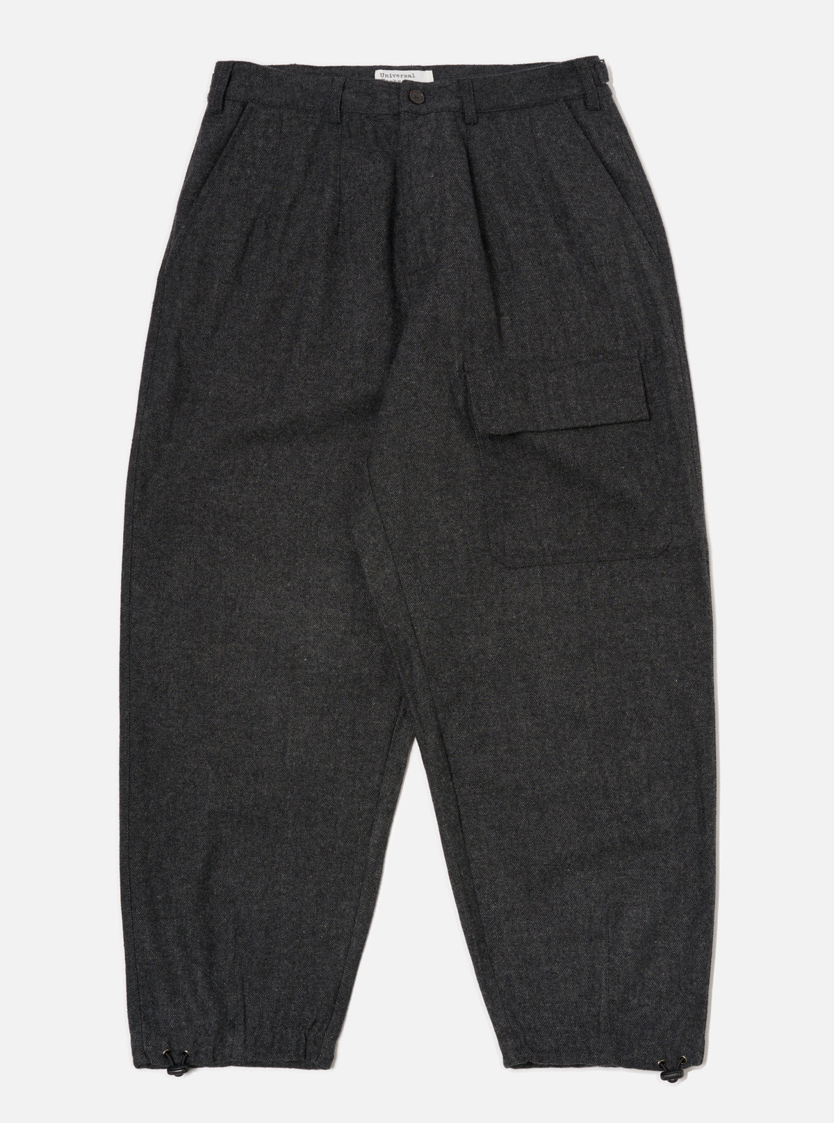 Grey Anders Wool Upcycled Loose Pilot Trouser