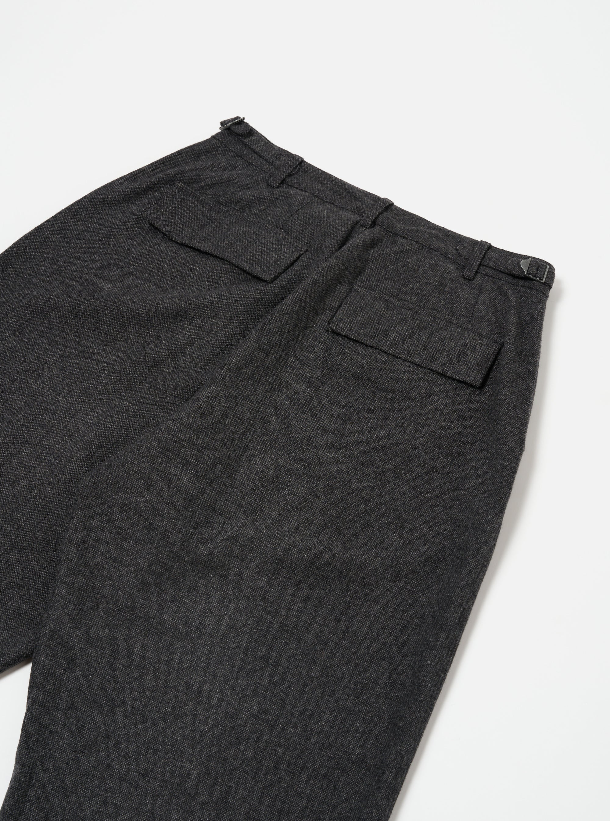Grey Anders Wool Upcycled Loose Pilot Trouser