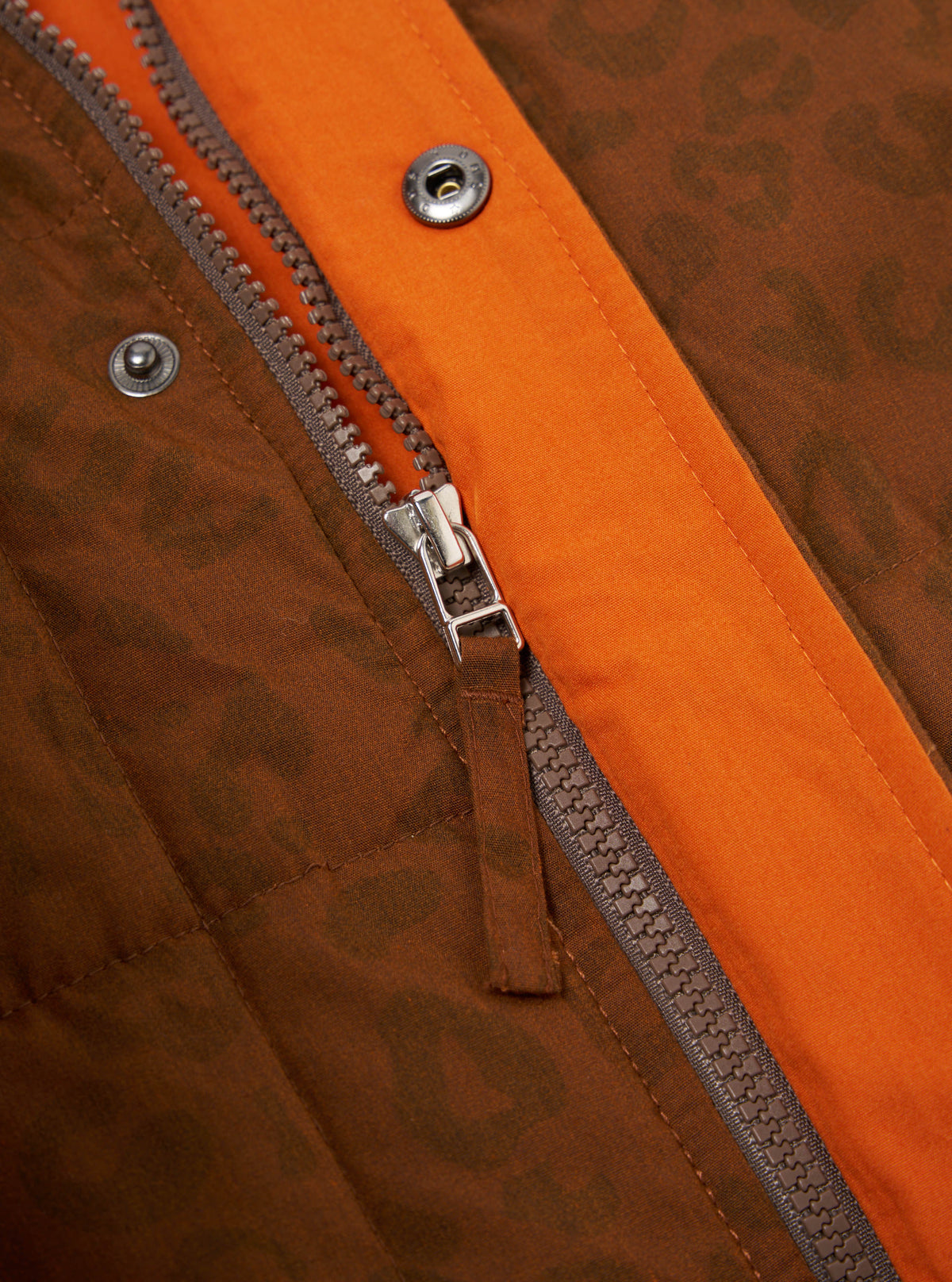 Orange Leopard Recycled Polytech Carlton Gilet