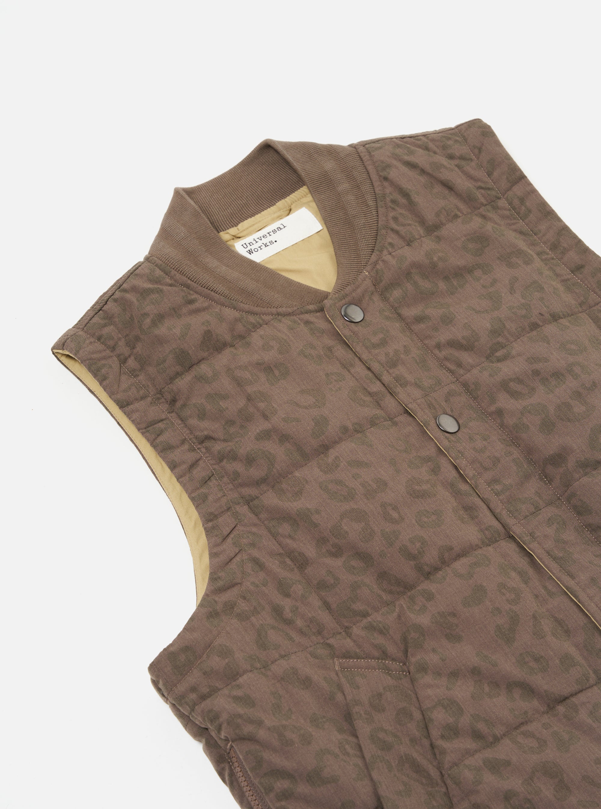Sand Leopard Recycled Polytech Carlton Gilet