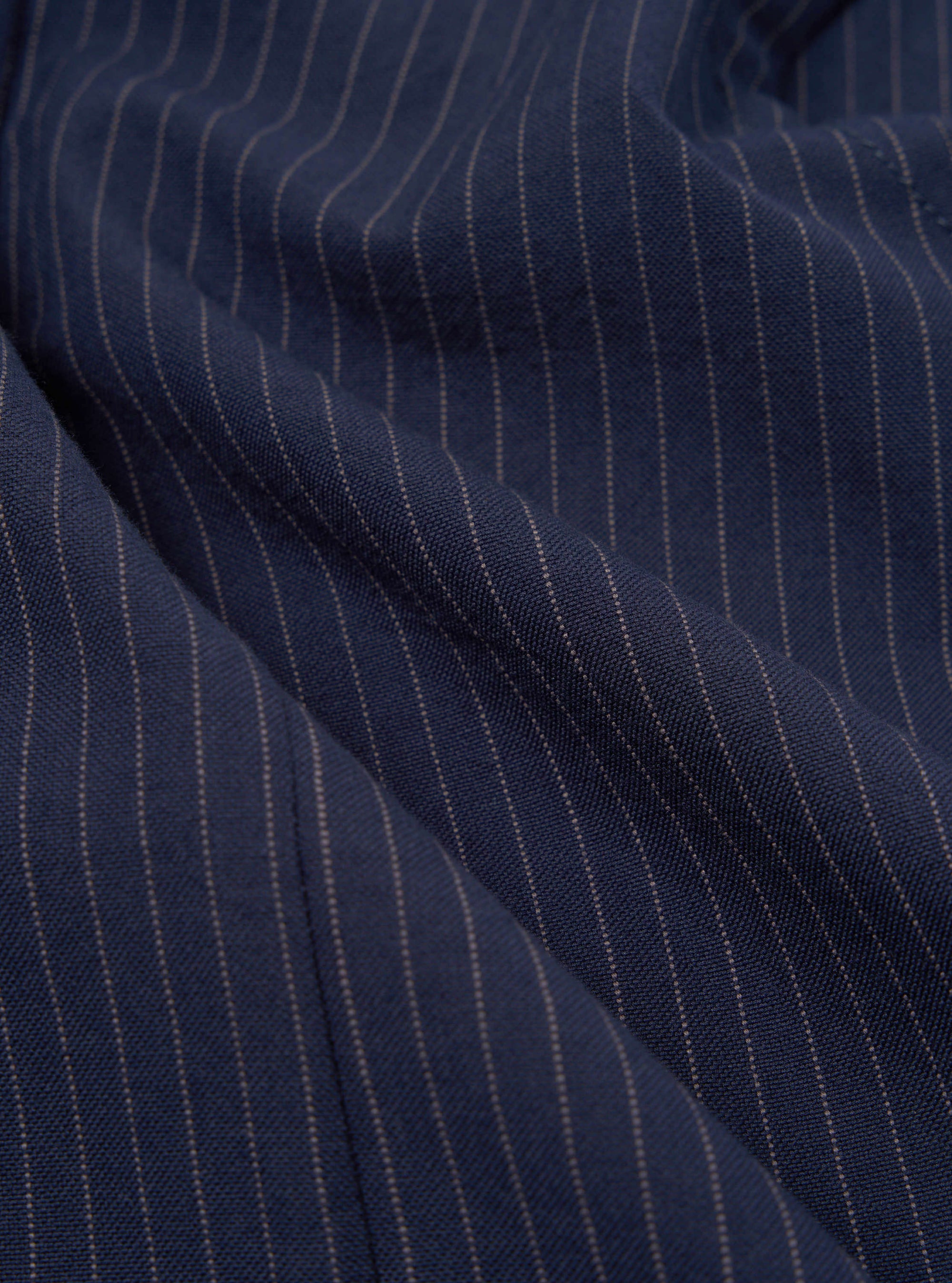Navy Cotton Pinstripe Field Waistcoat