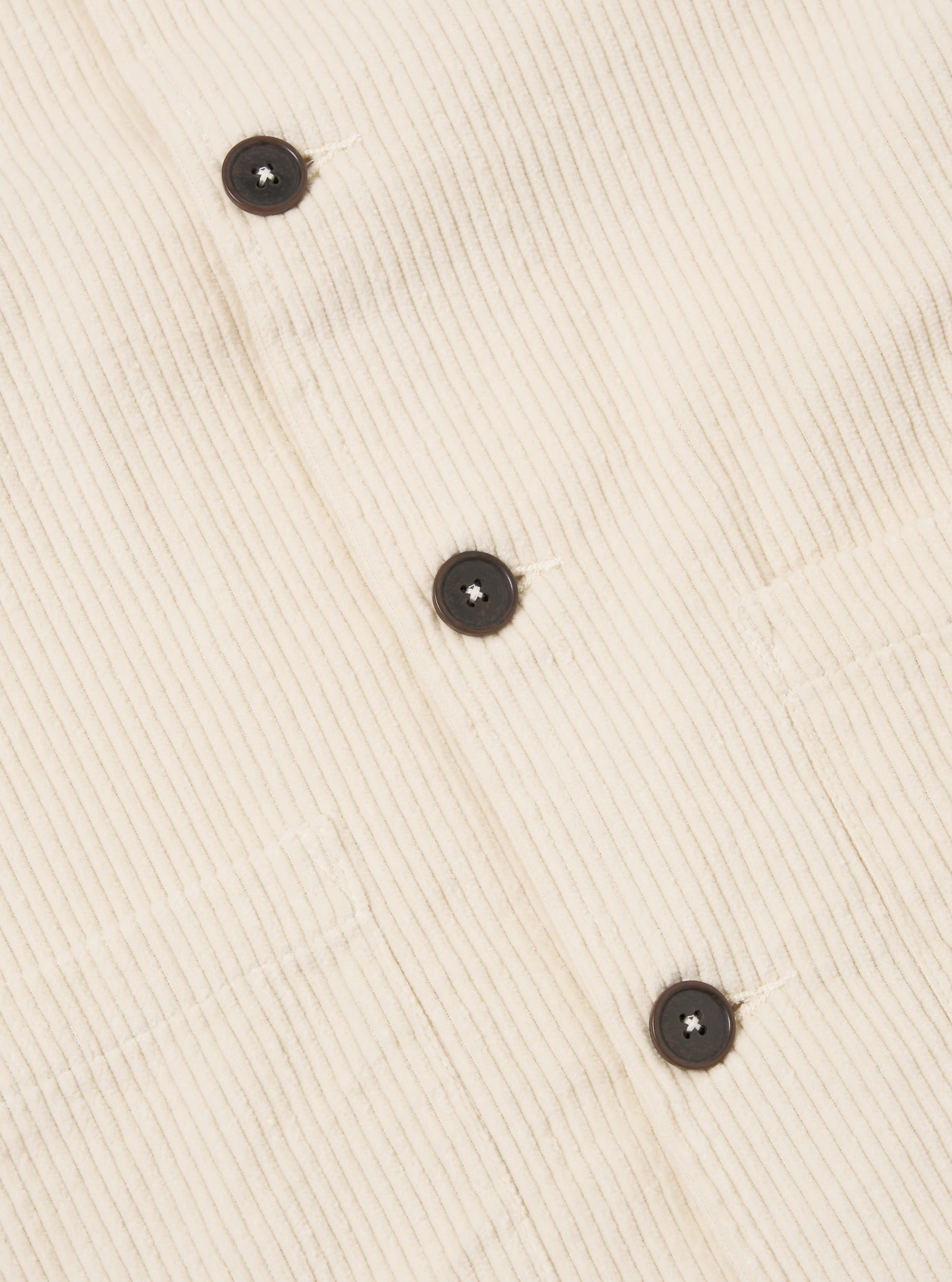 Ecru 6 Wale Cord Easy Jacket
