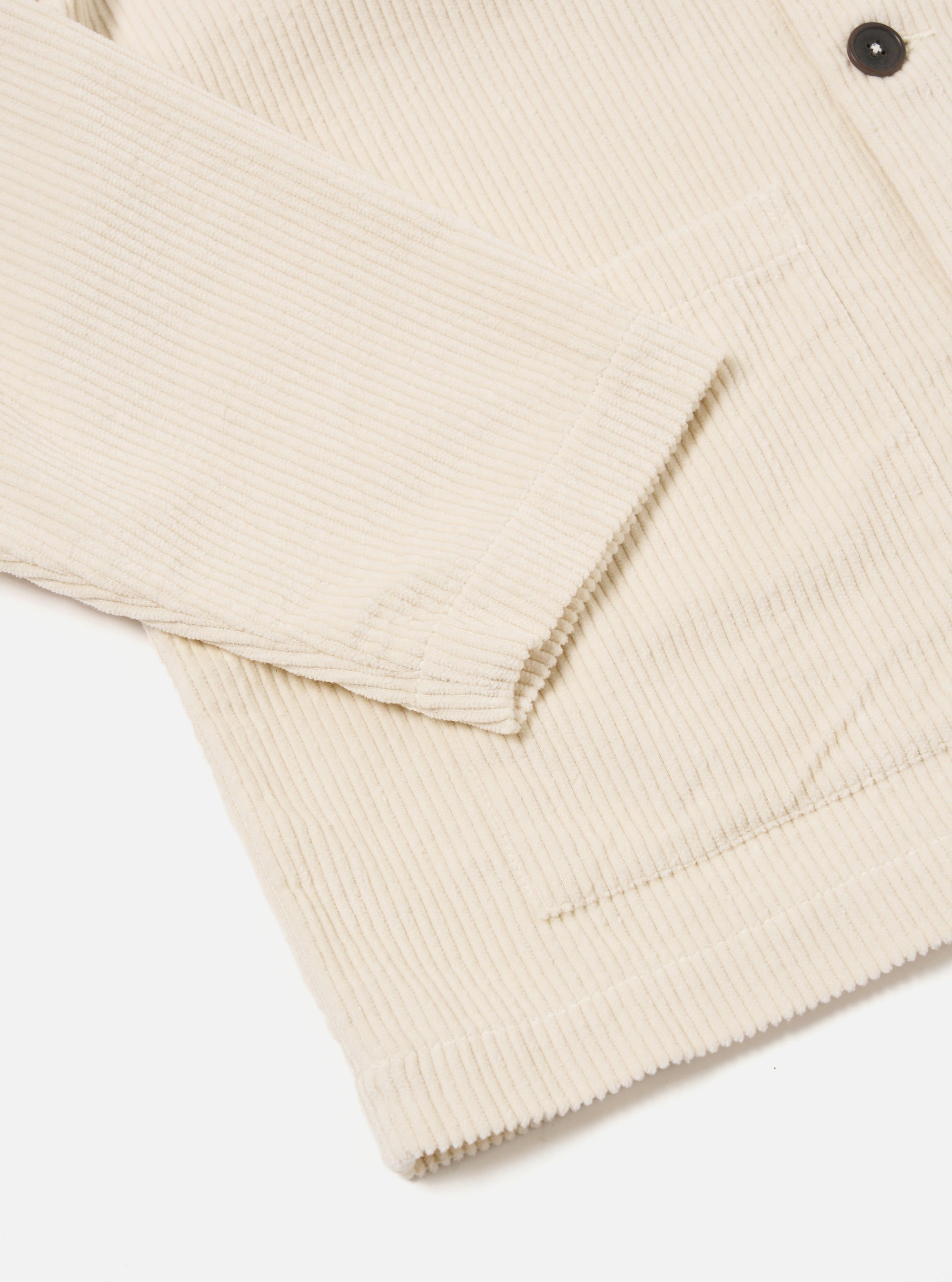 Ecru 6 Wale Cord Easy Jacket