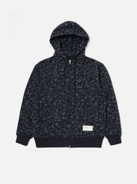 Navy Leopard Brush Back New York Hoody