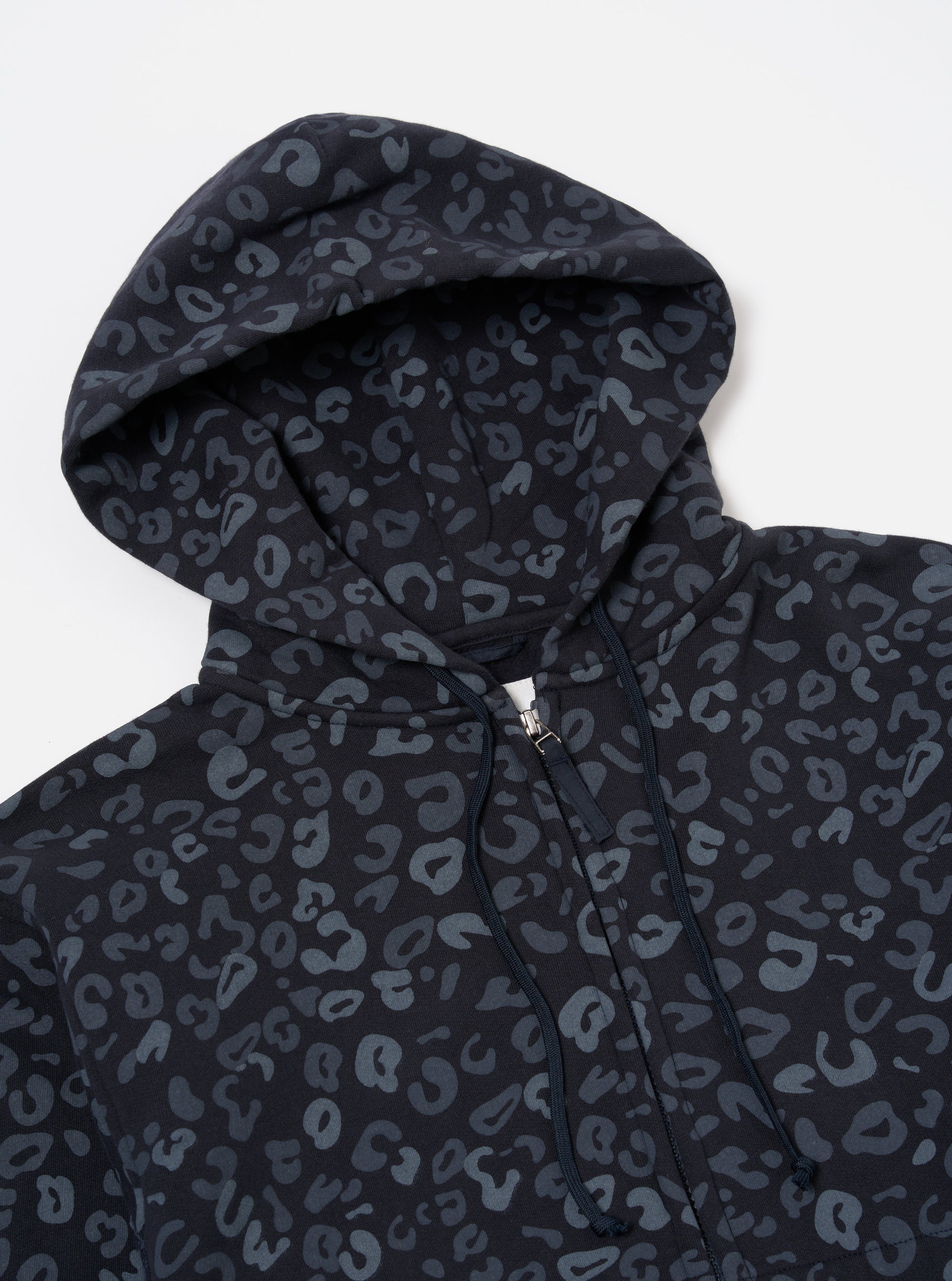 Navy Leopard Brush Back New York Hoody