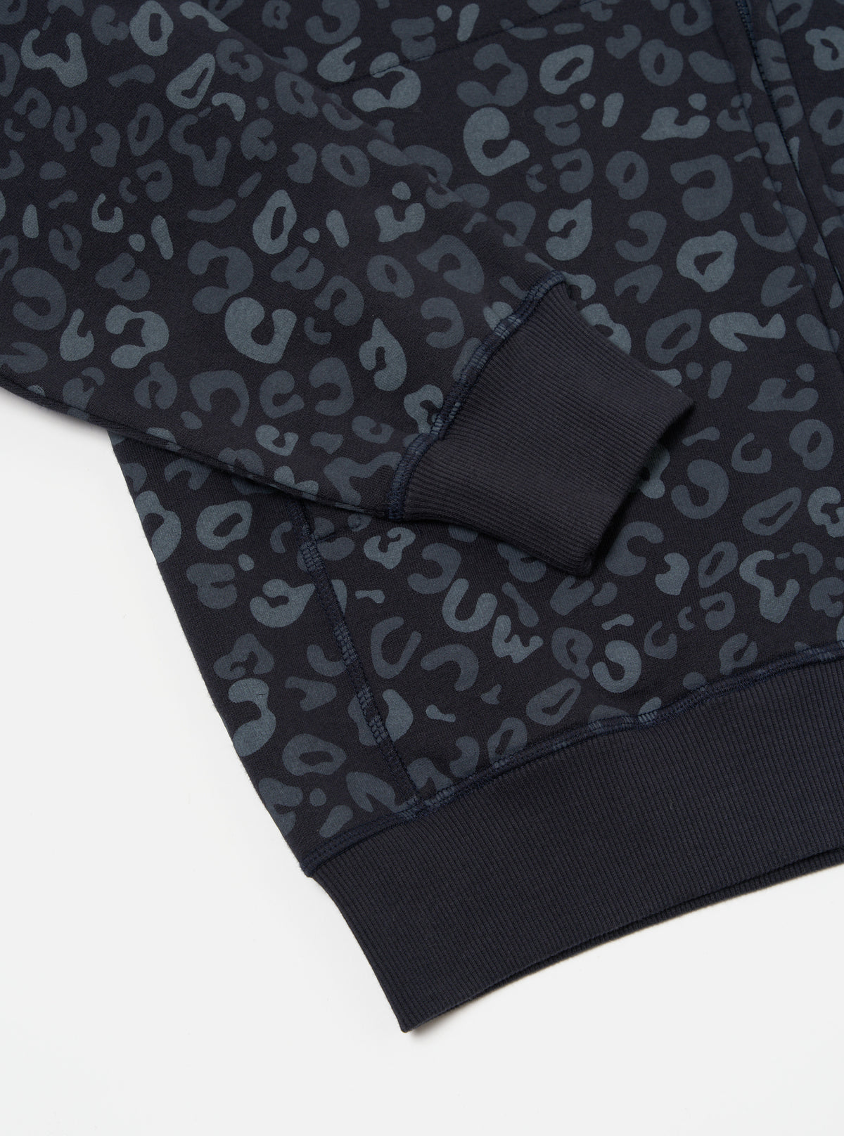 Navy Leopard Brush Back New York Hoody