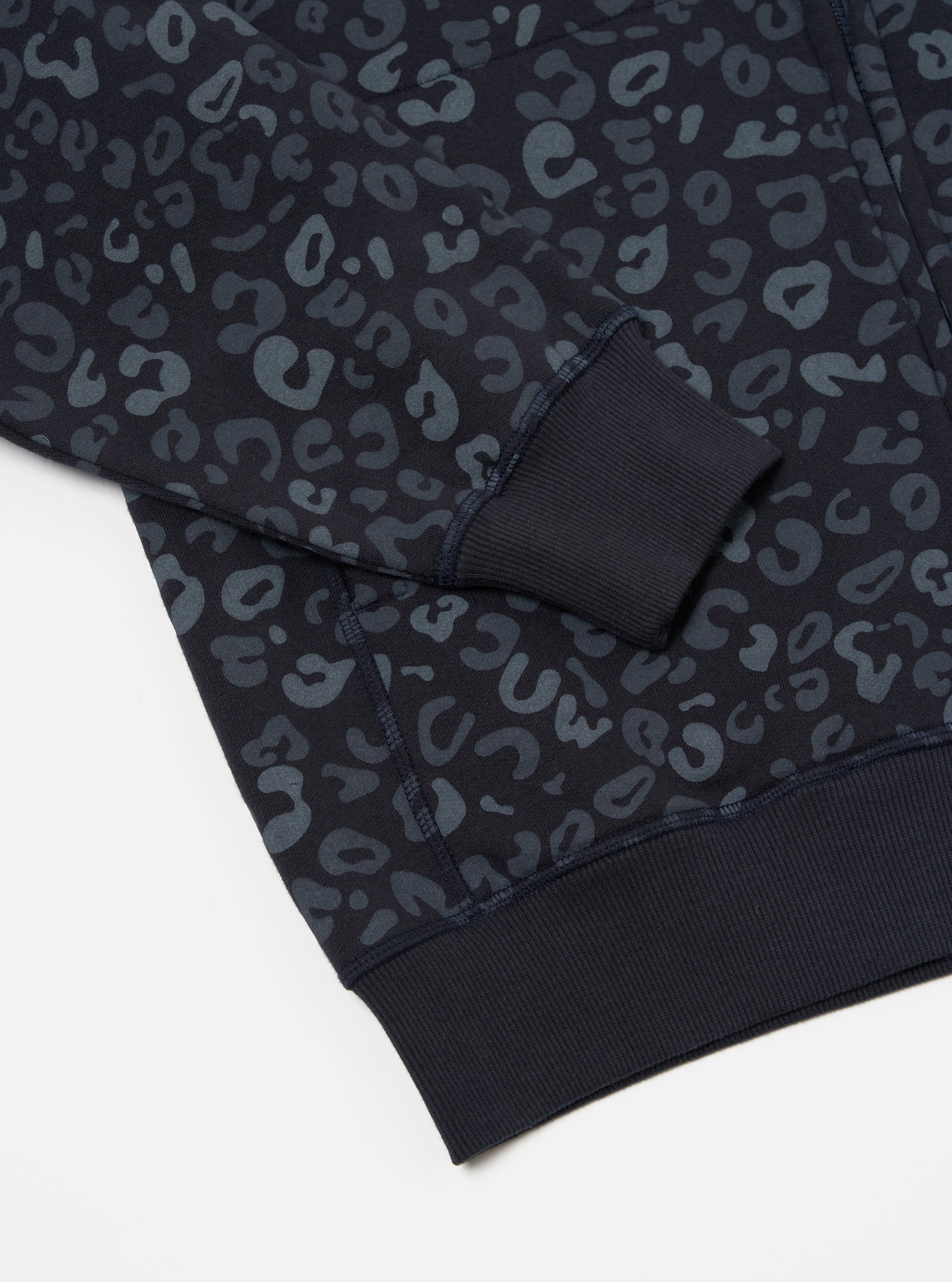 Navy Leopard Brush Back New York Hoody