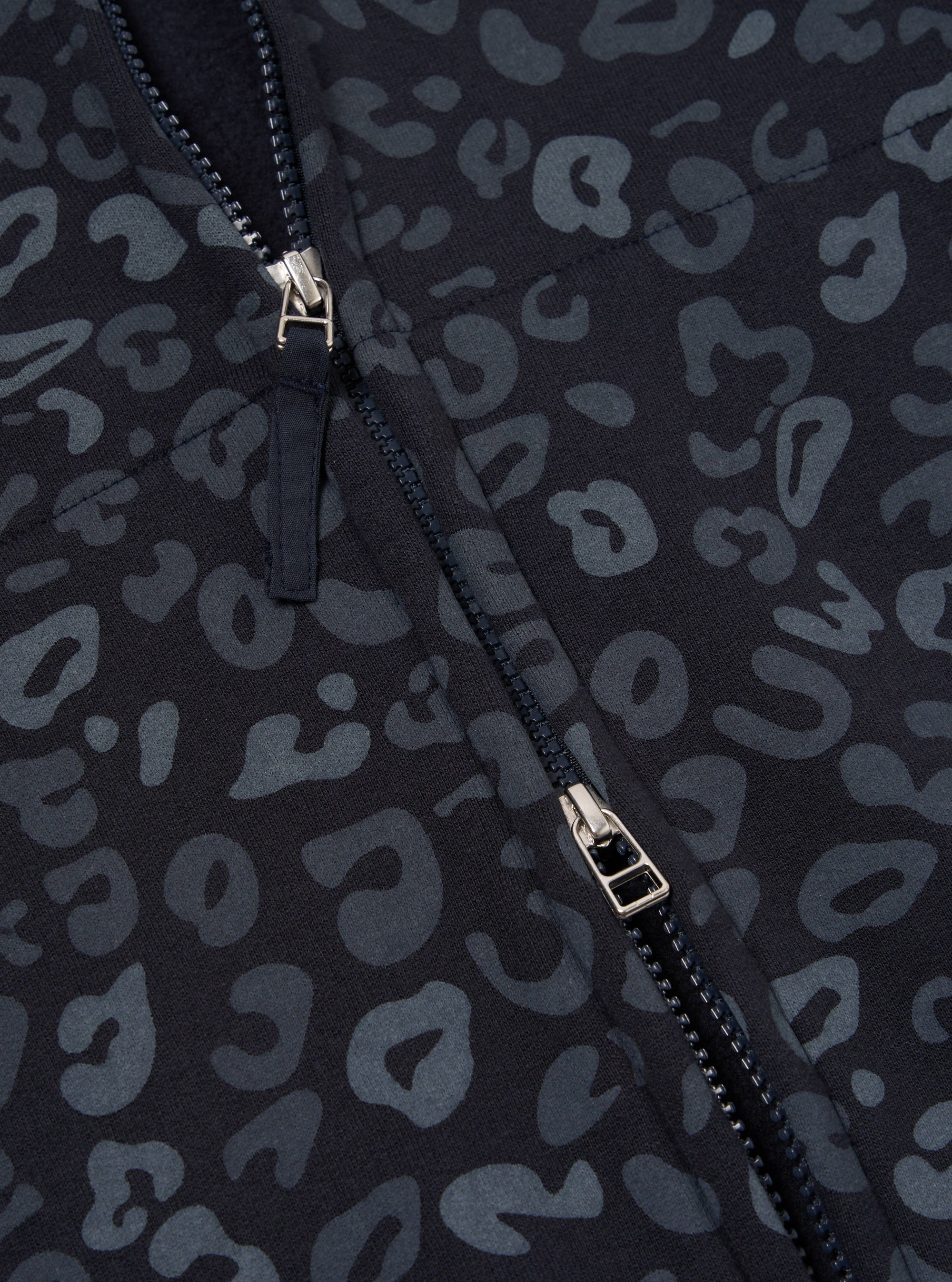Navy Leopard Brush Back New York Hoody