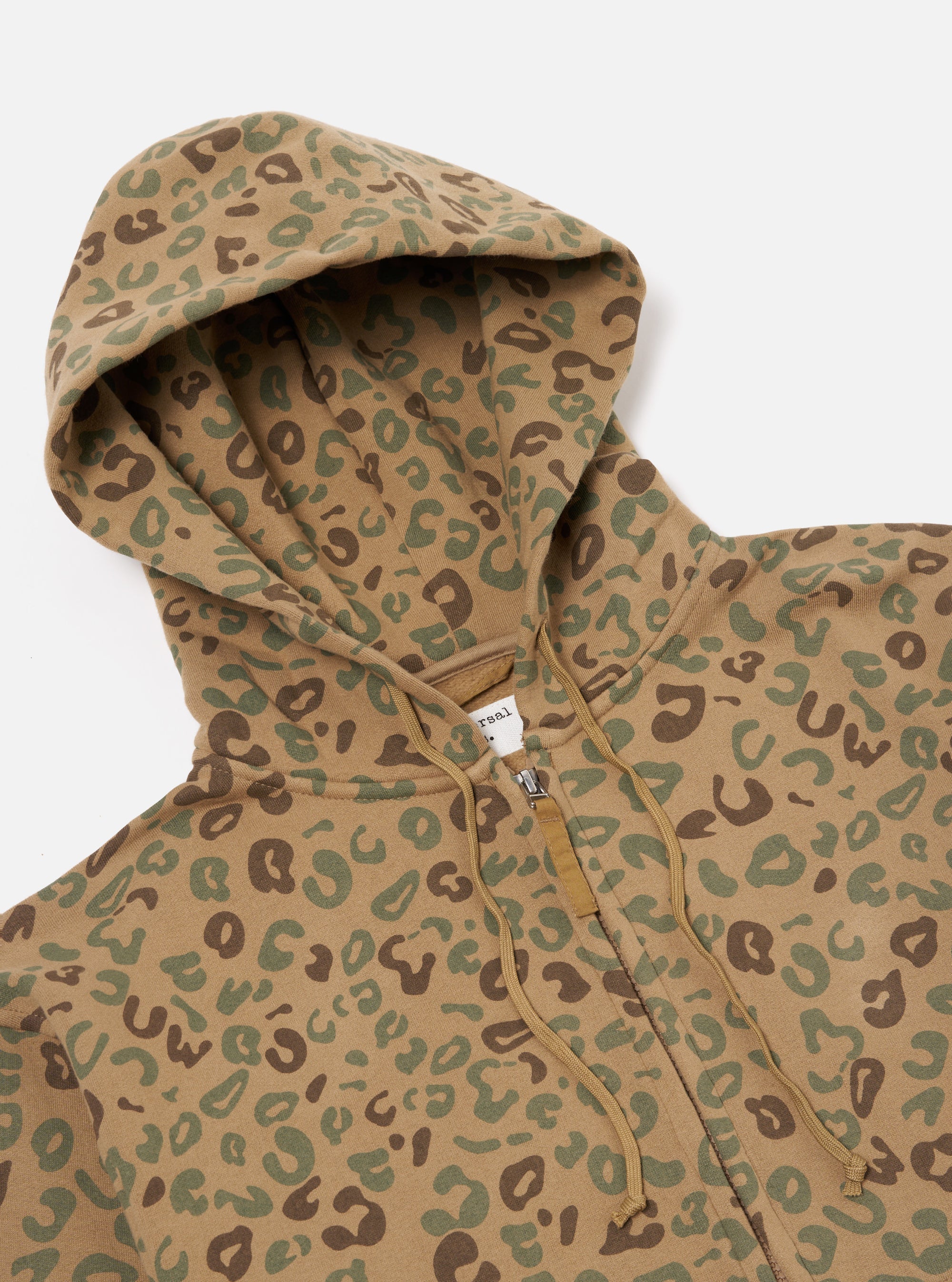 Sand Leopard Brush Back New York Hoody