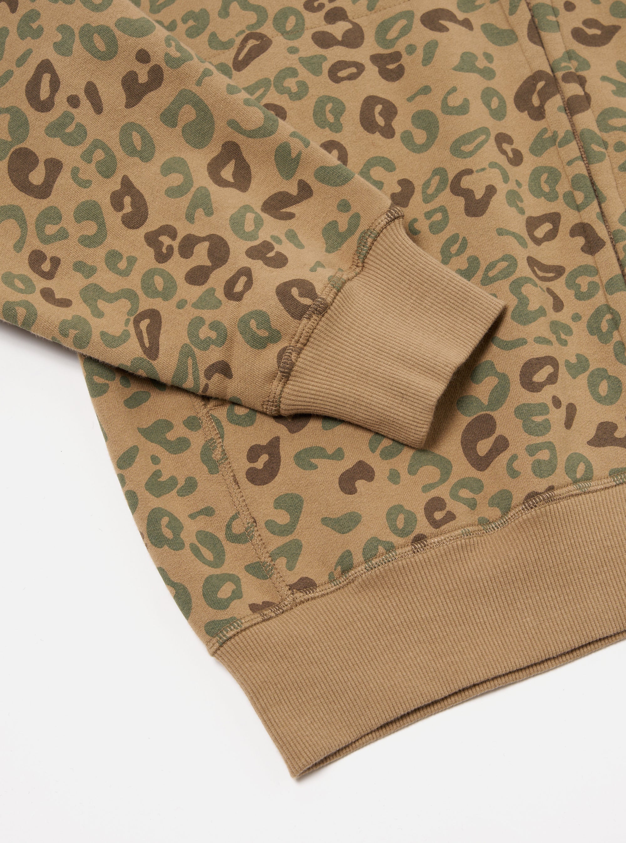 Sand Leopard Brush Back New York Hoody