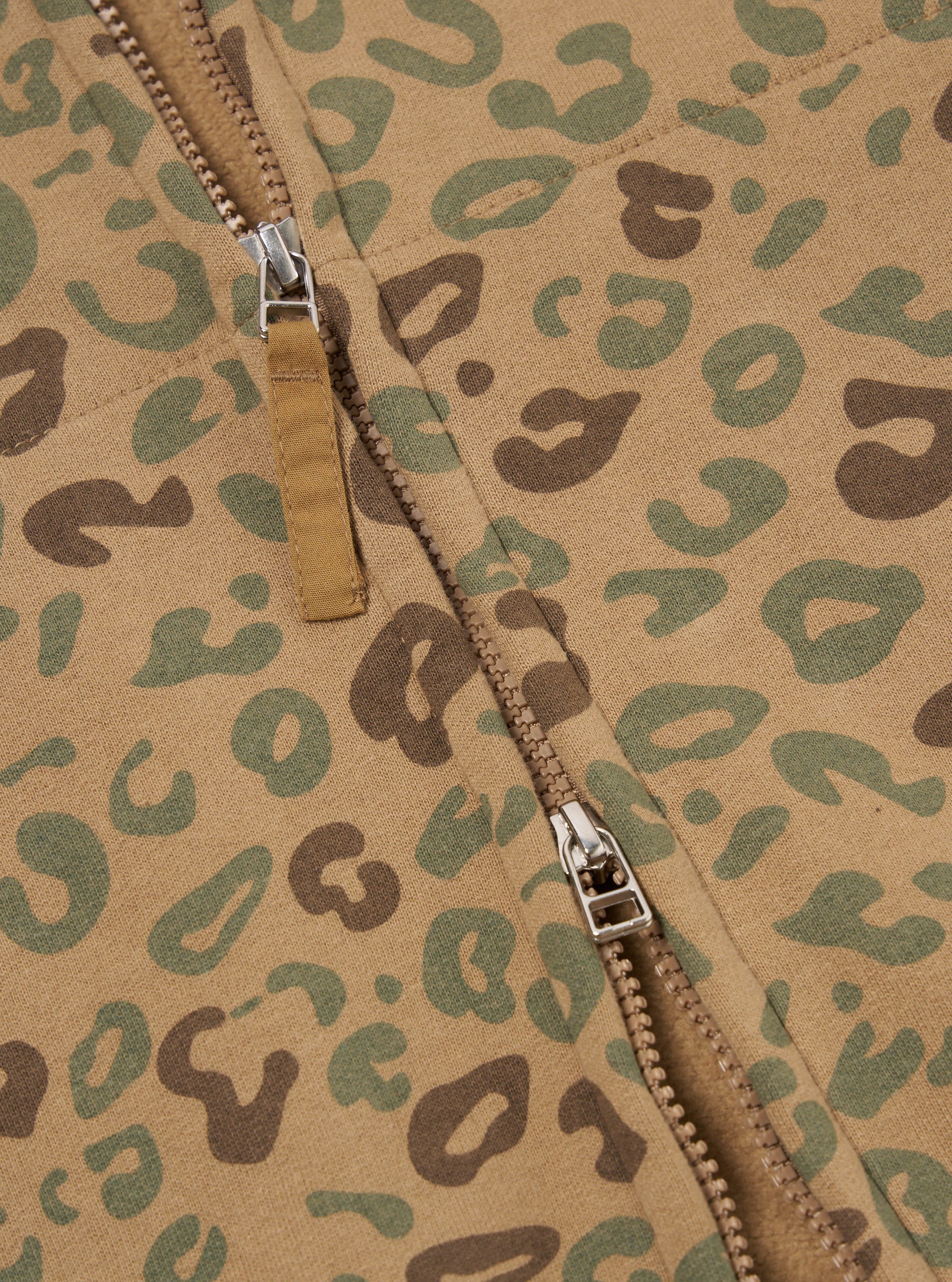 Sand Leopard Brush Back New York Hoody