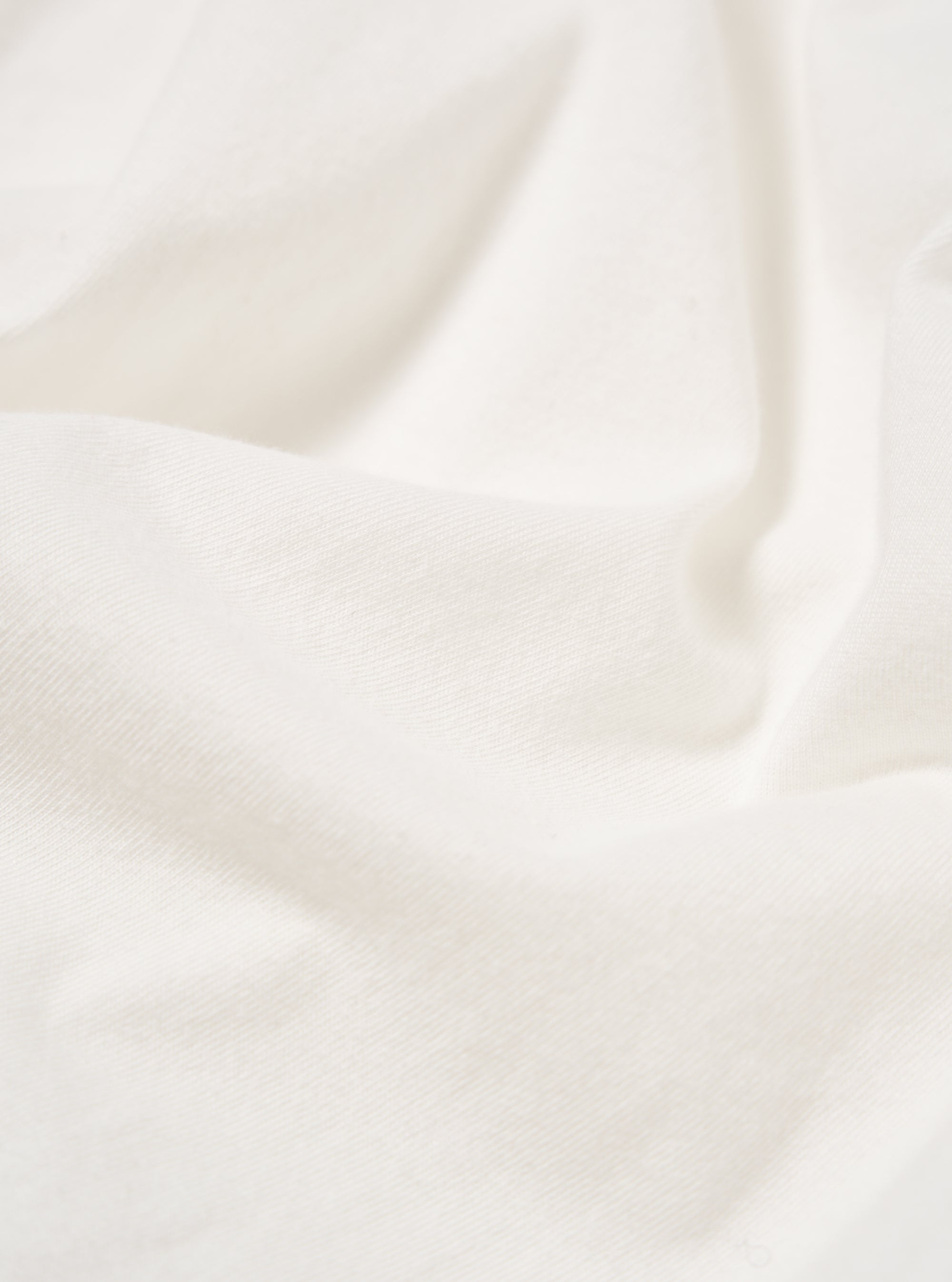 Ecru Single Jersey  Funnel Neck Tee