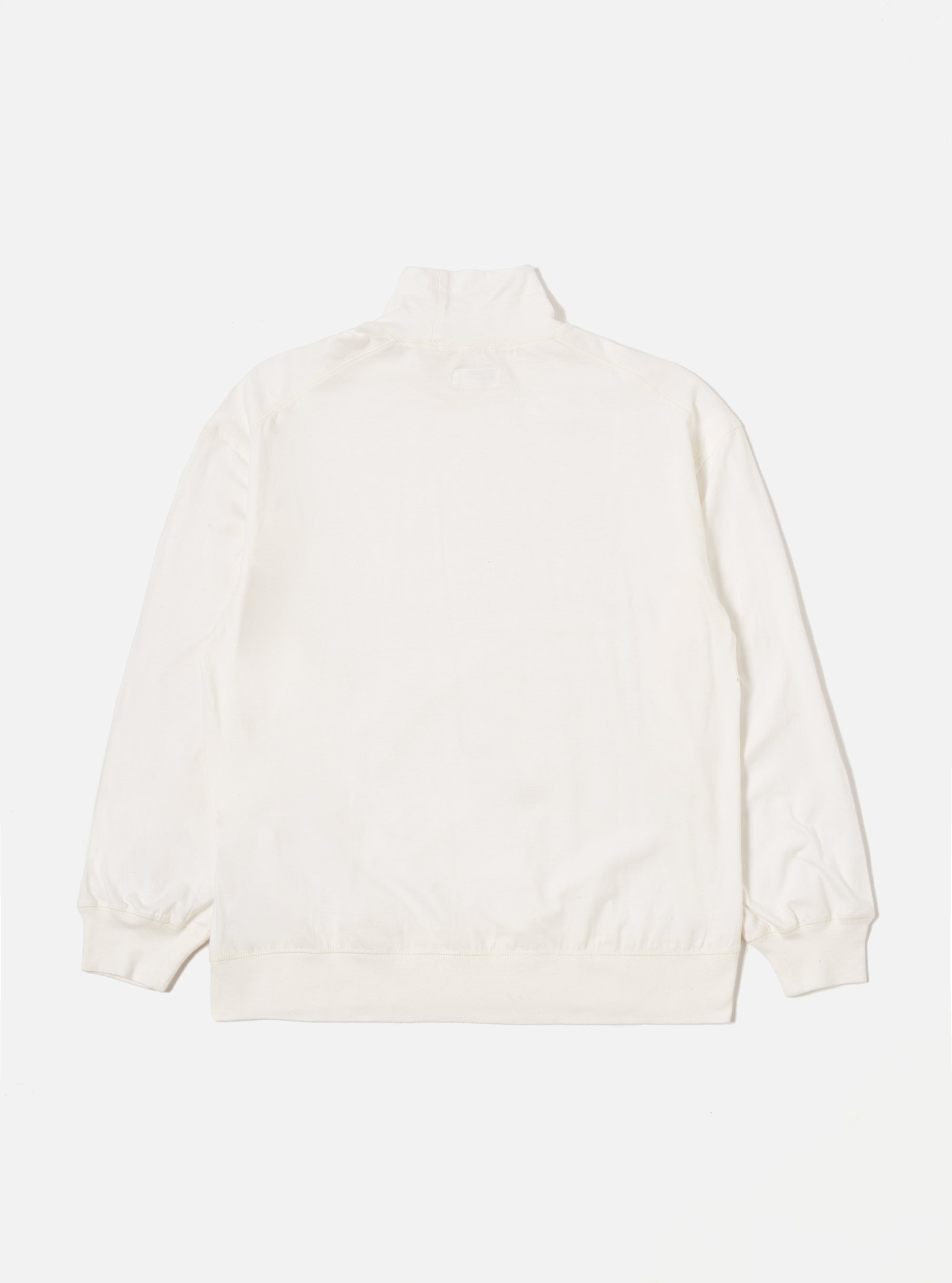 Ecru Single Jersey  Funnel Neck Tee