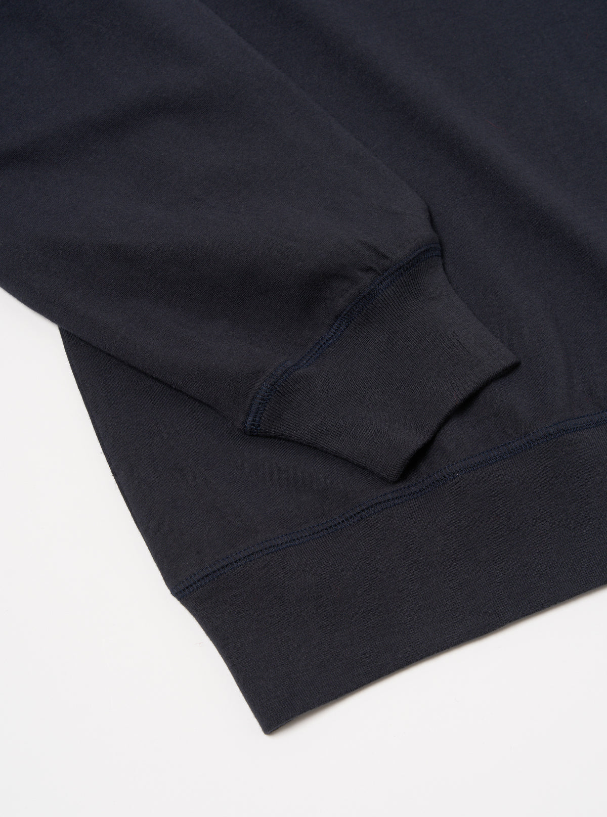 Navy Single Jersey  Funnel Neck Tee