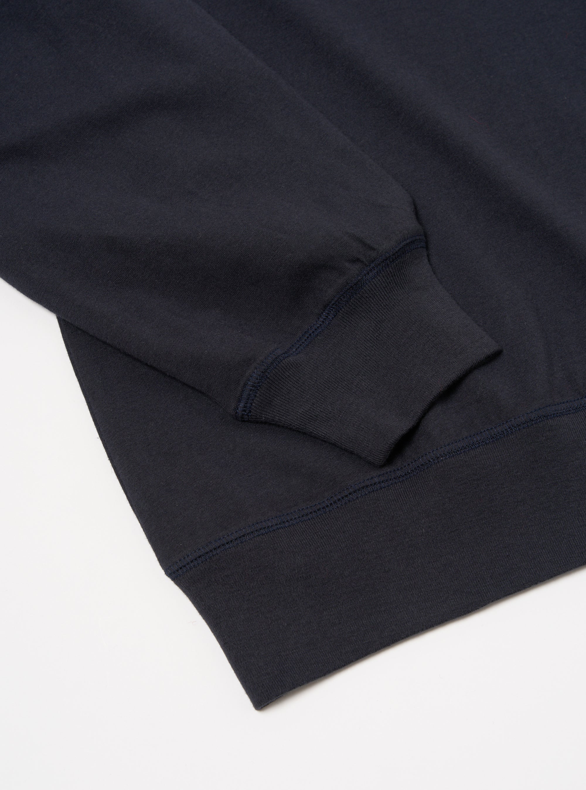 Navy Single Jersey  Funnel Neck Tee