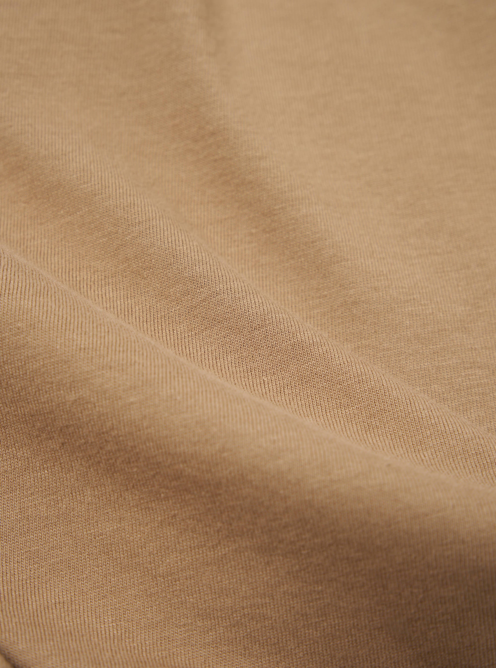 Sand Single Jersey  Funnel Neck Tee