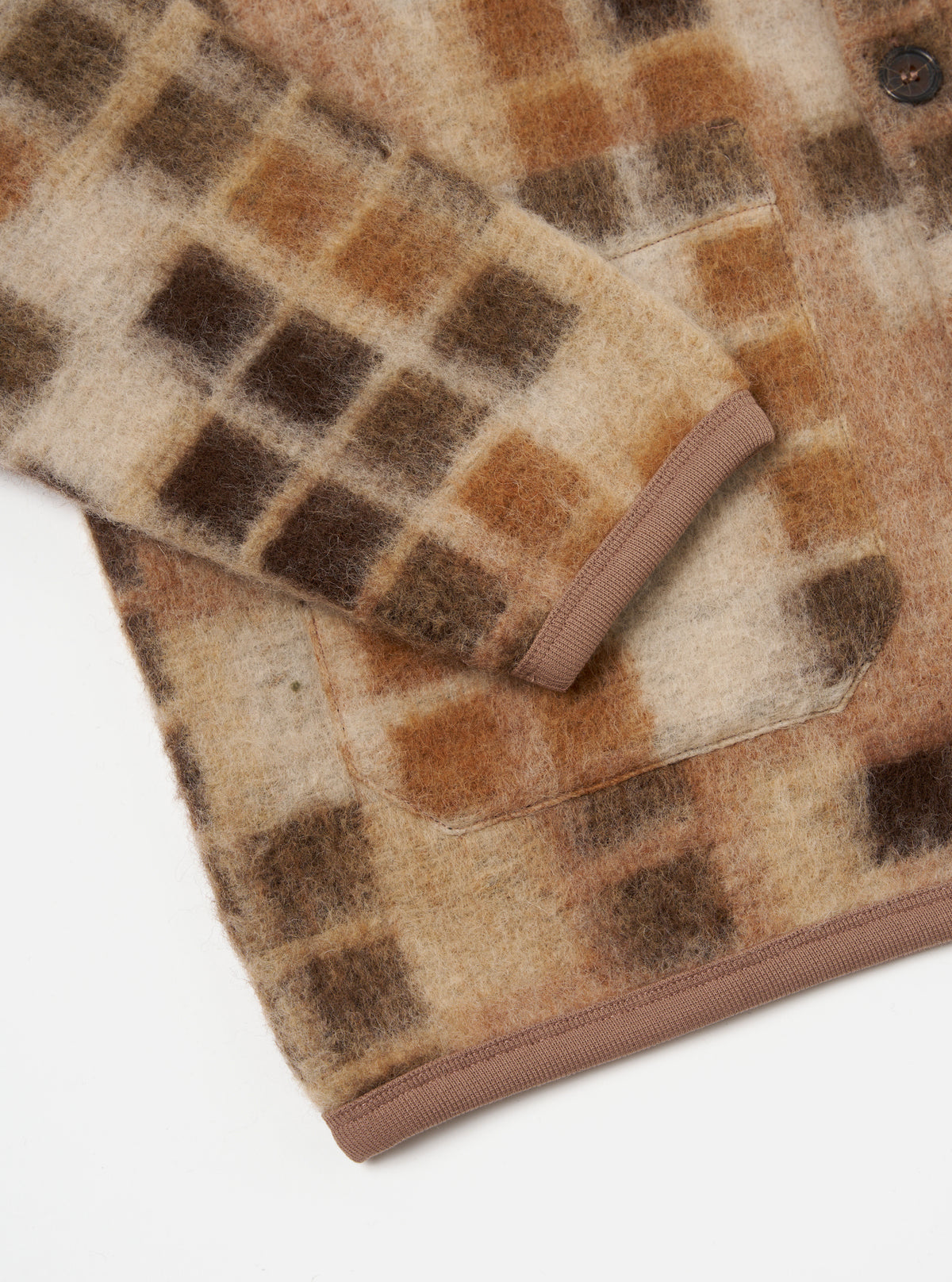 Sand Mosaic Fleece Cardigan