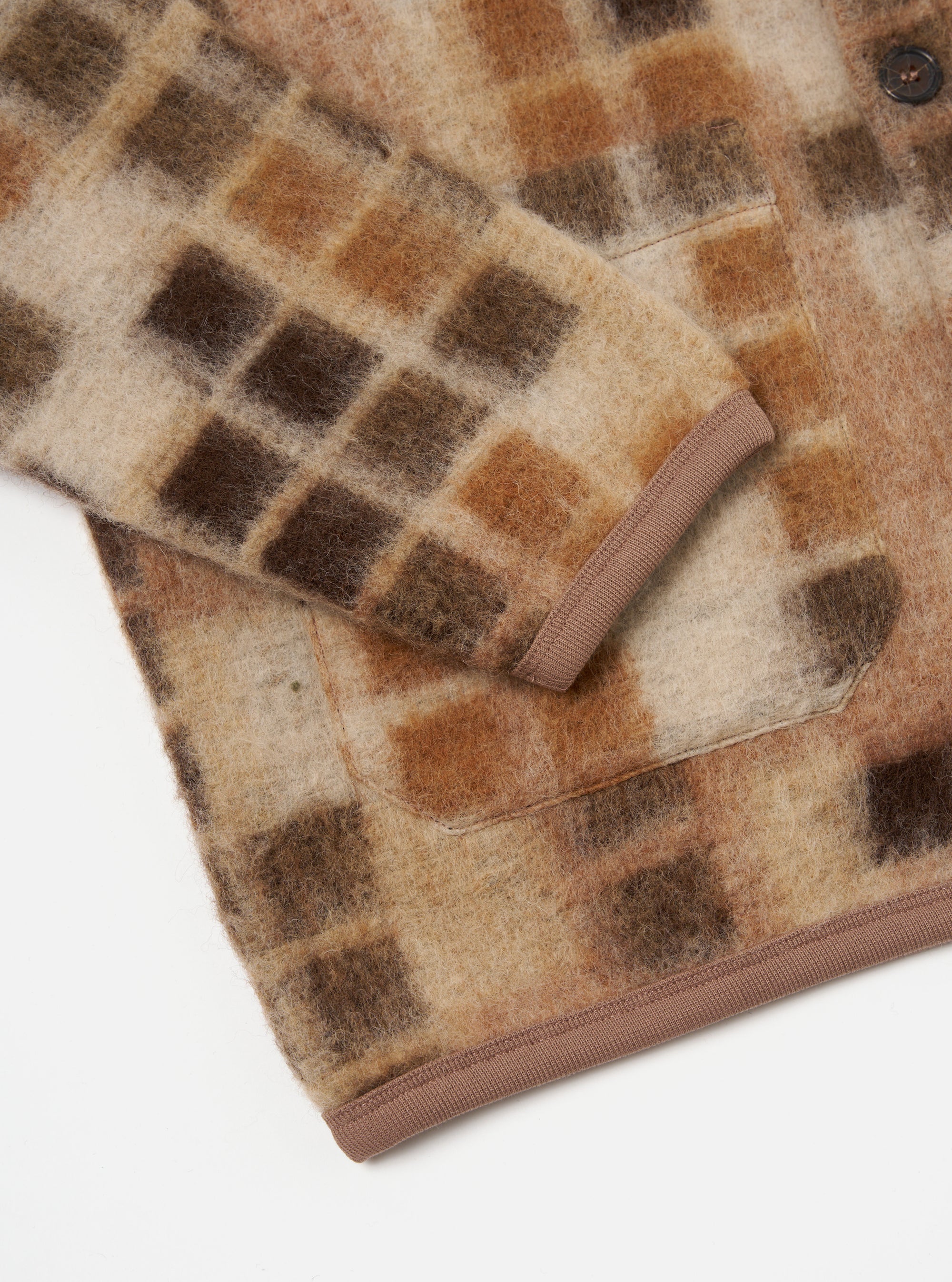 Sand Mosaic Fleece Cardigan