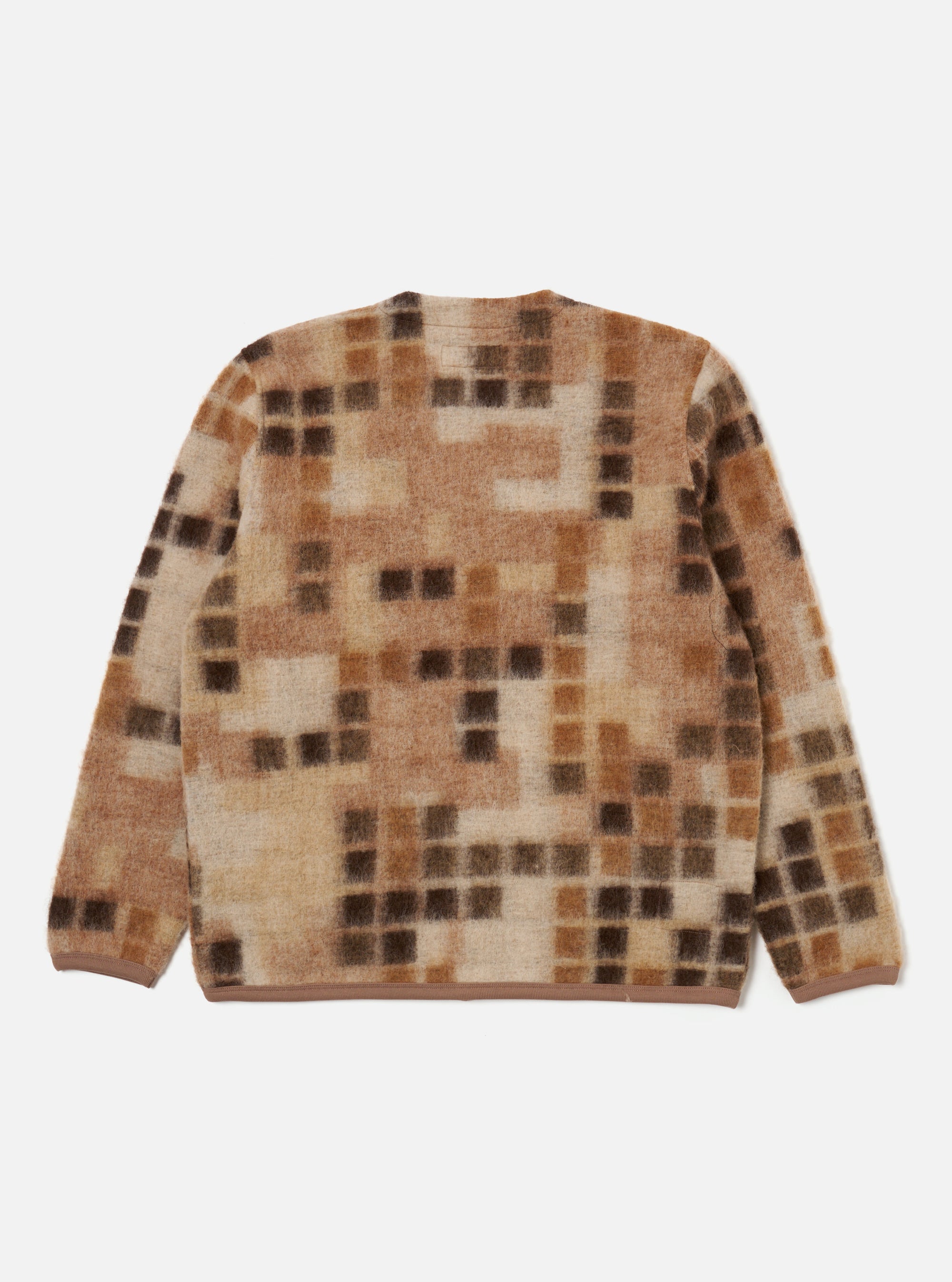 Sand Mosaic Fleece Cardigan