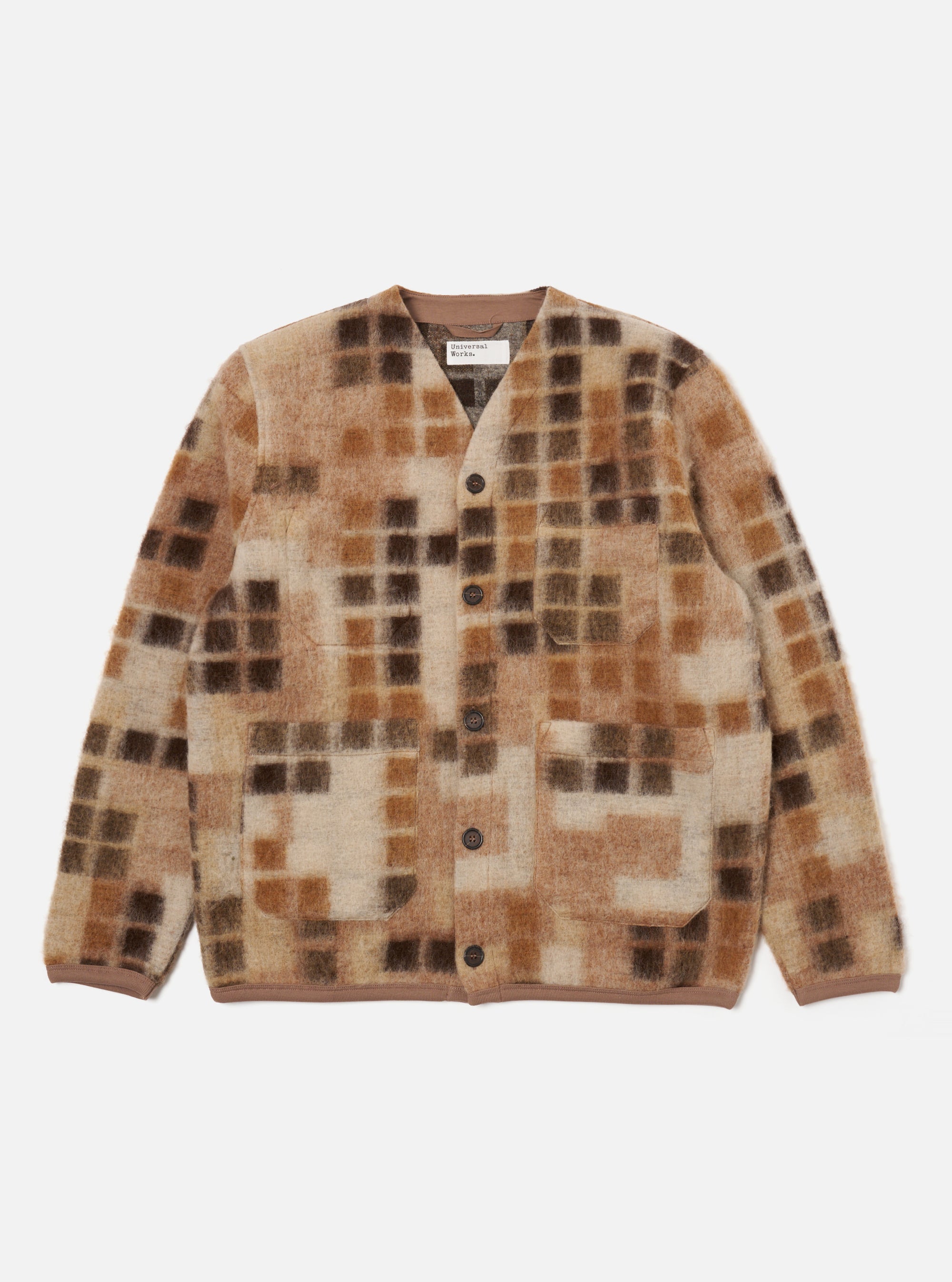 Sand Mosaic Fleece Cardigan