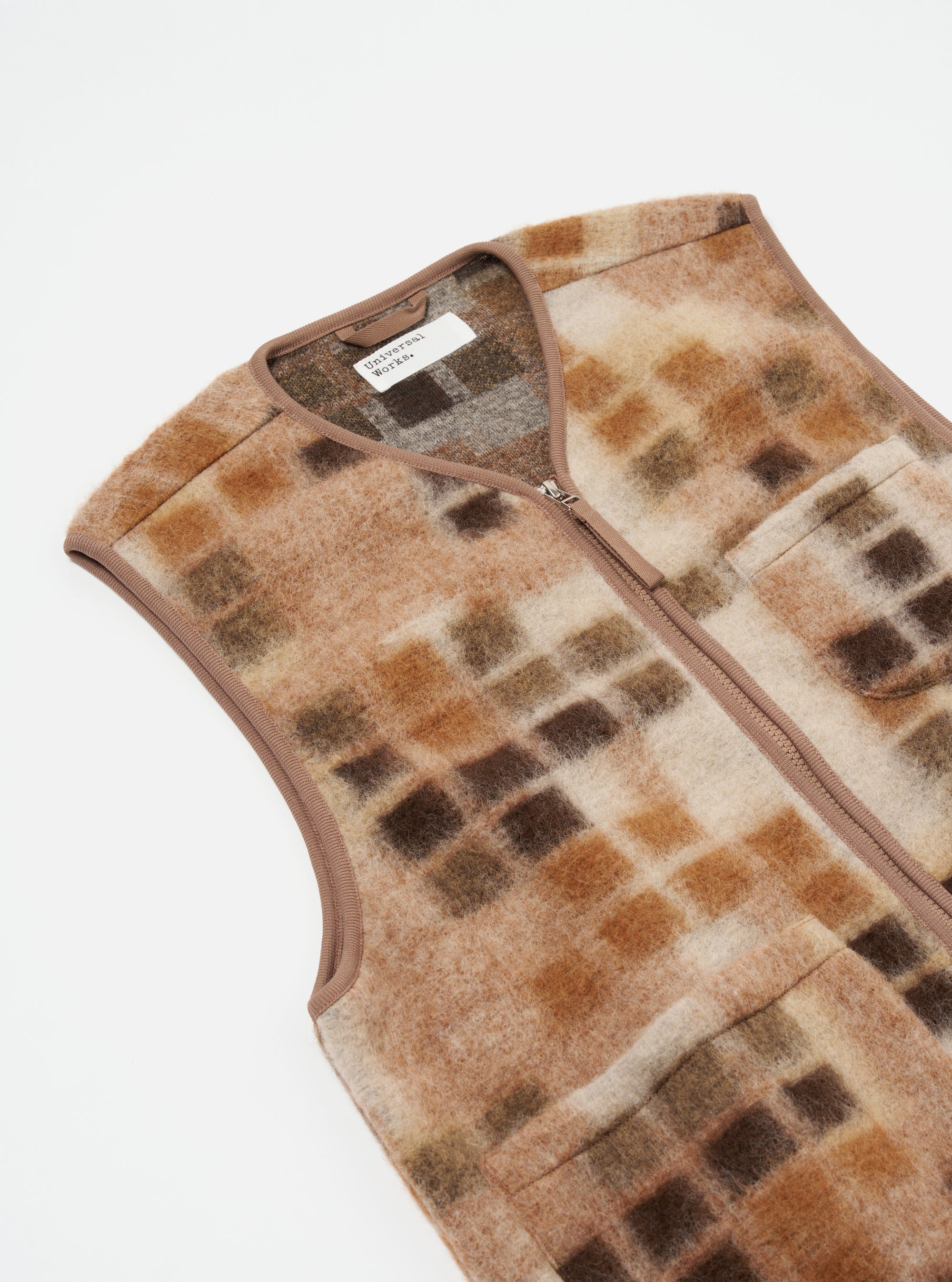 Sand Mosaic Fleece Zip Gilet