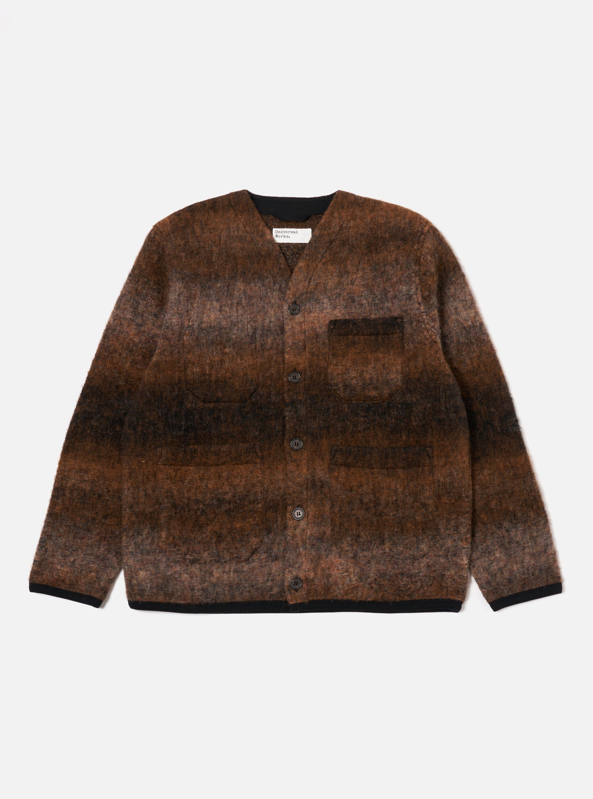 Brown Ombre Fleece Cardigan