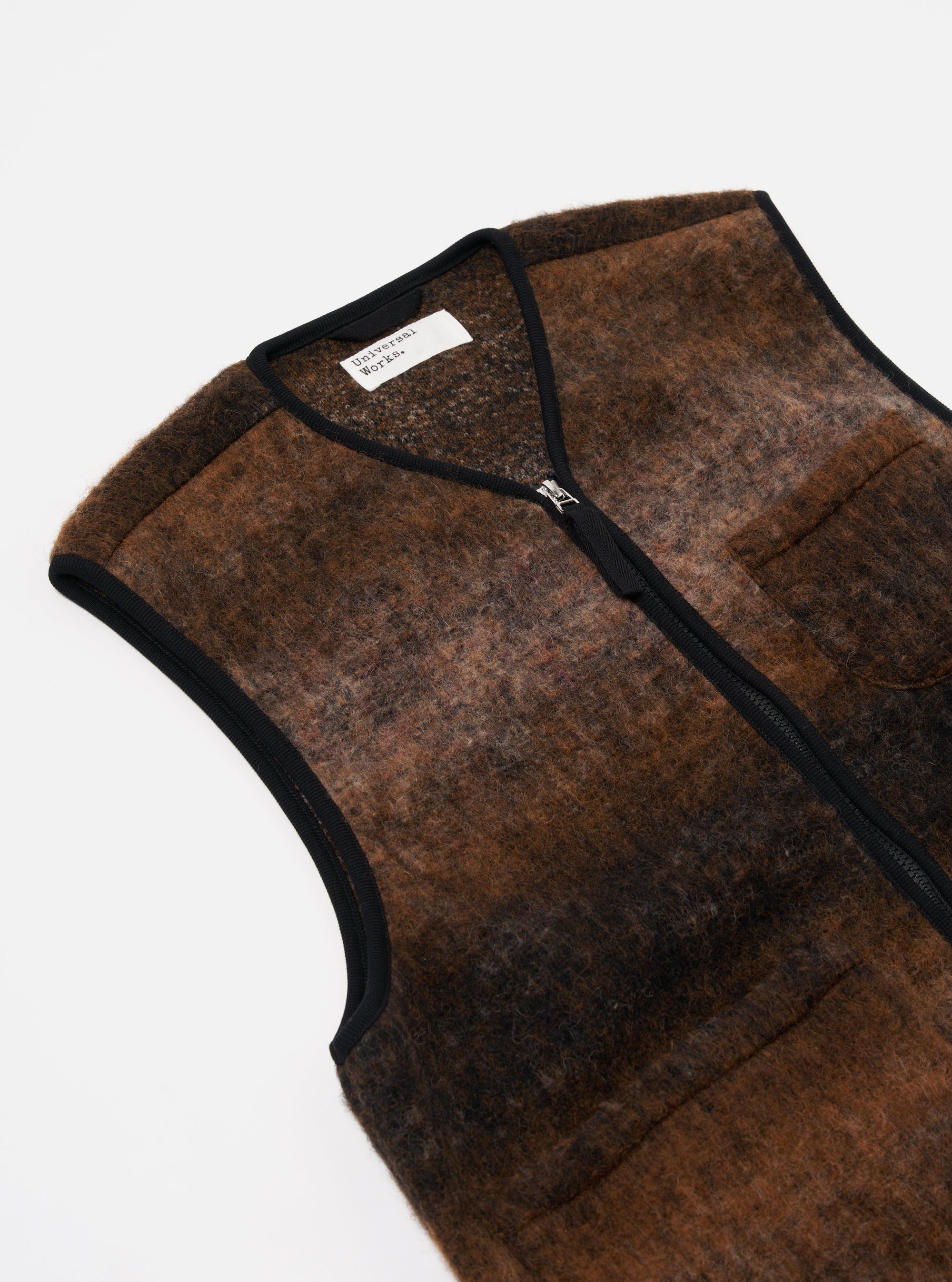 Brown Ombre Fleece Zip Gilet