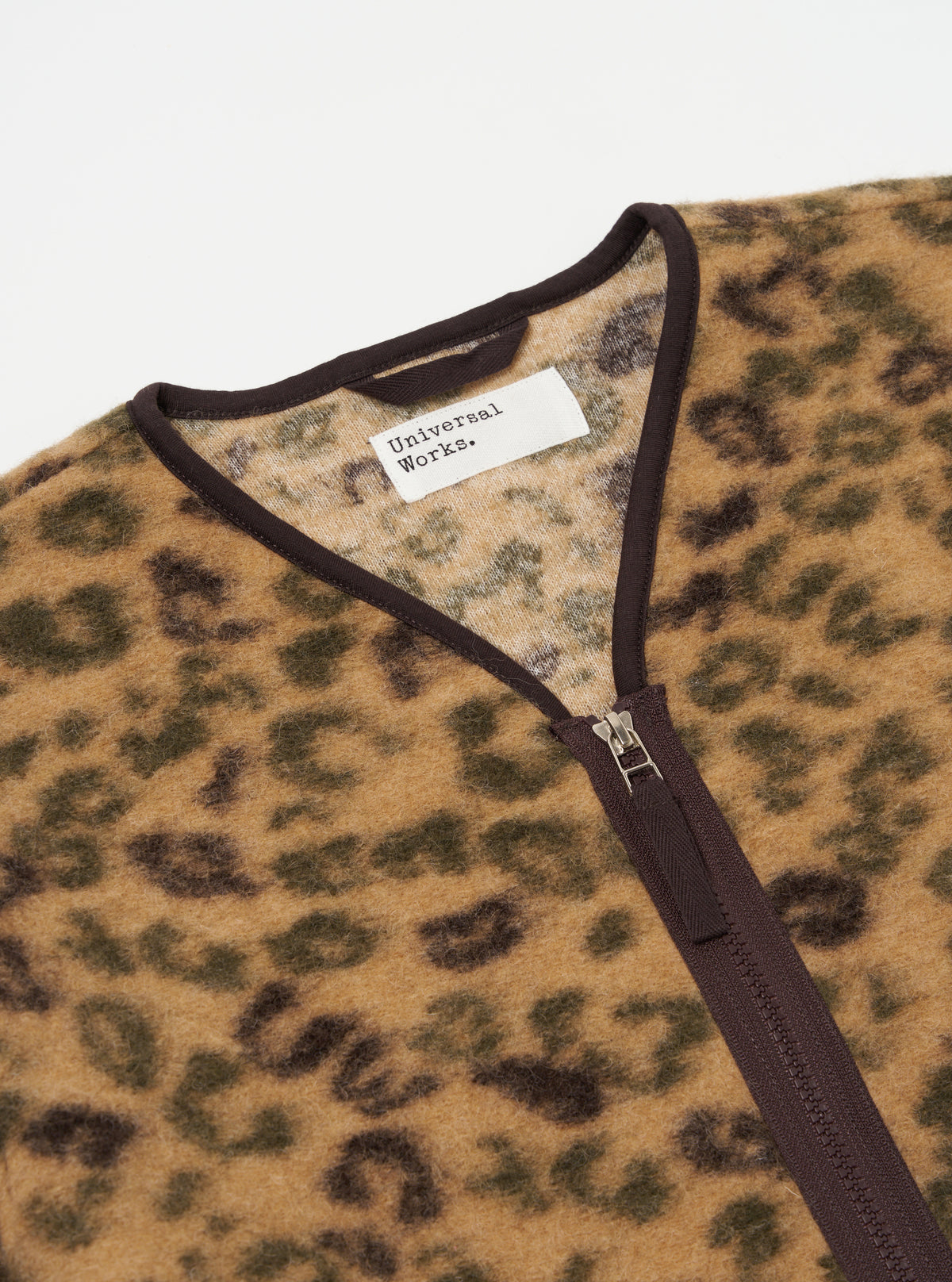Camo Leopard Fleece Zip Liner Jacket